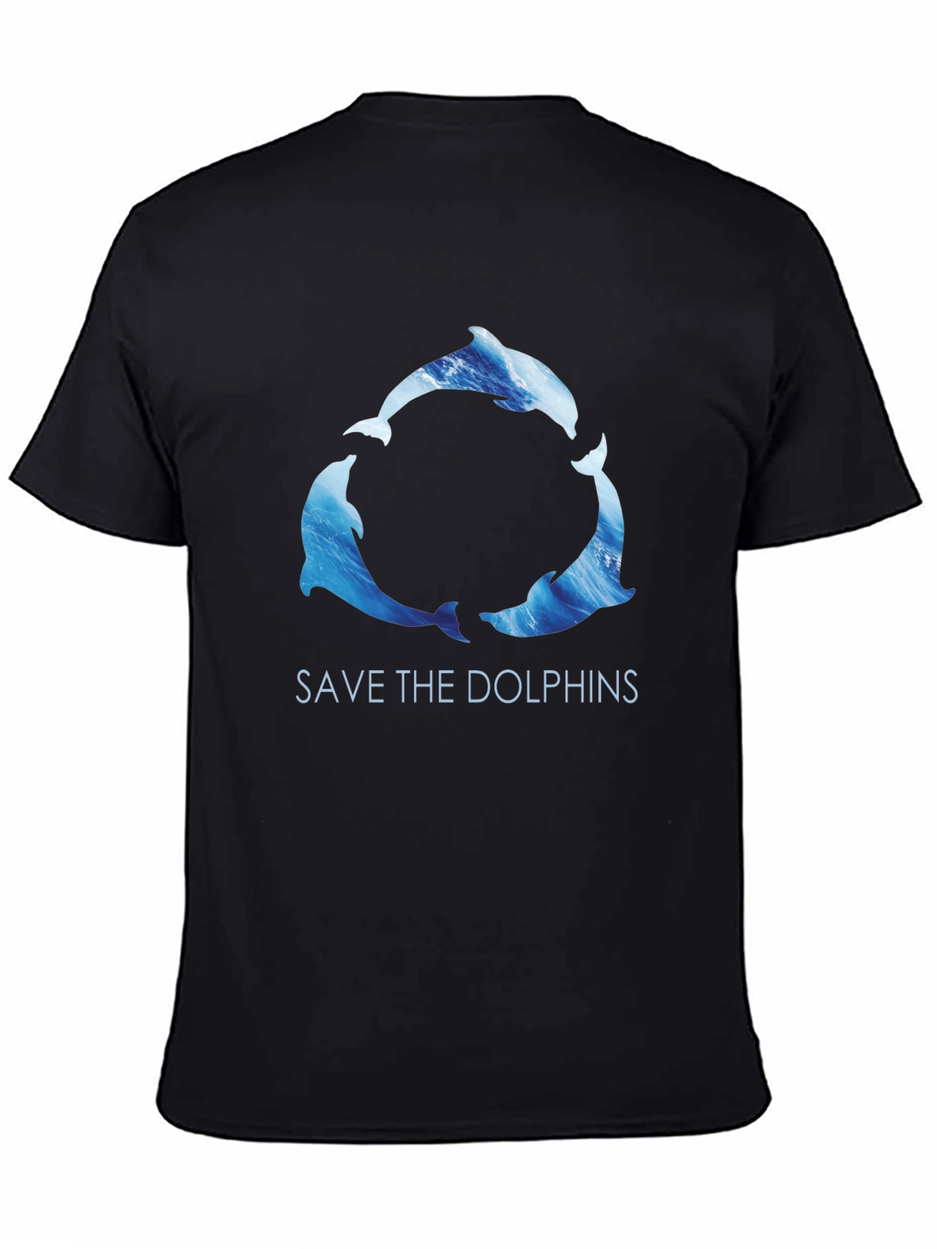 Save the Dolphins Graphic Tee - Black