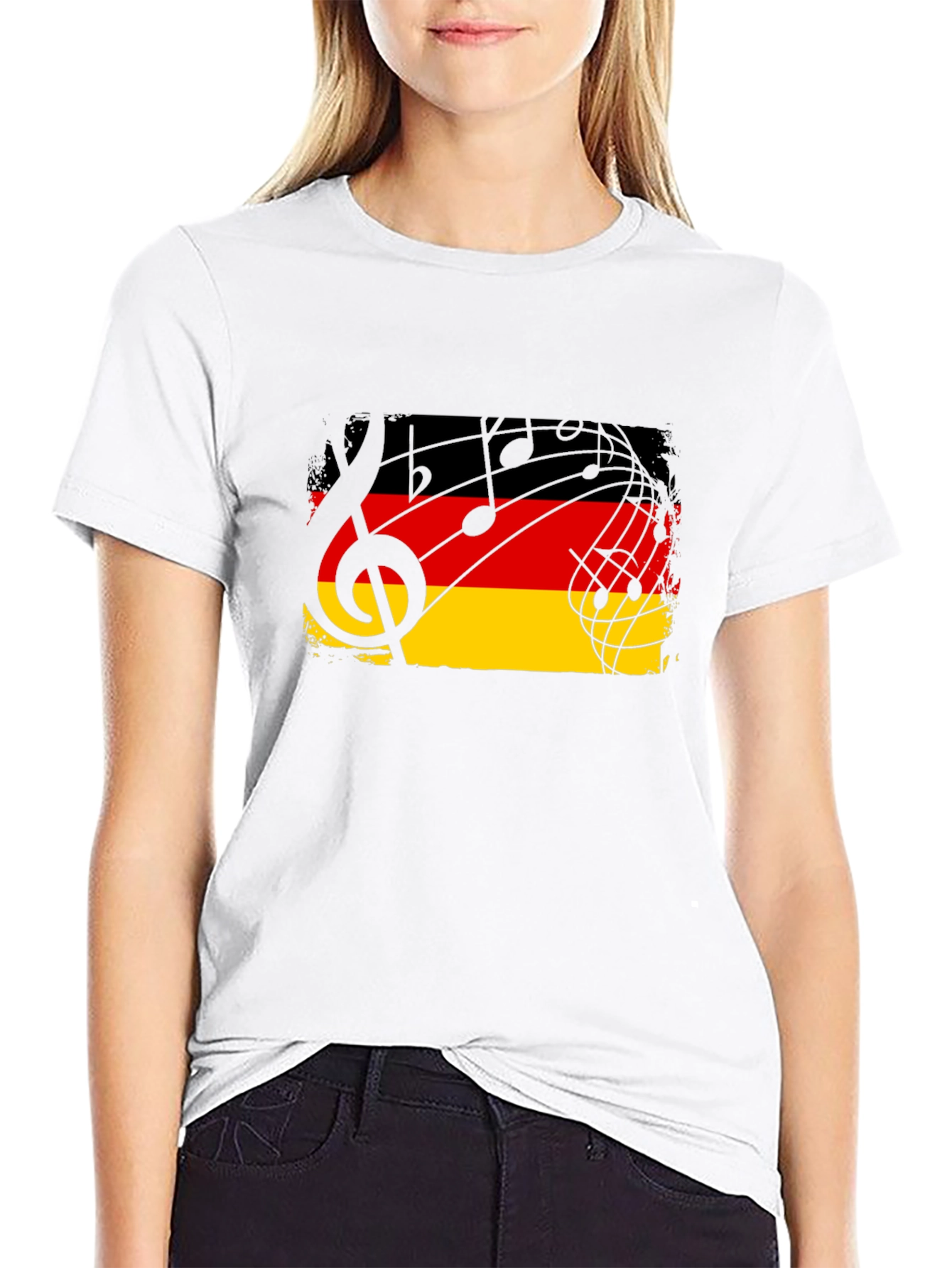 Germany Flag Music Notes Graphic T-Shirt