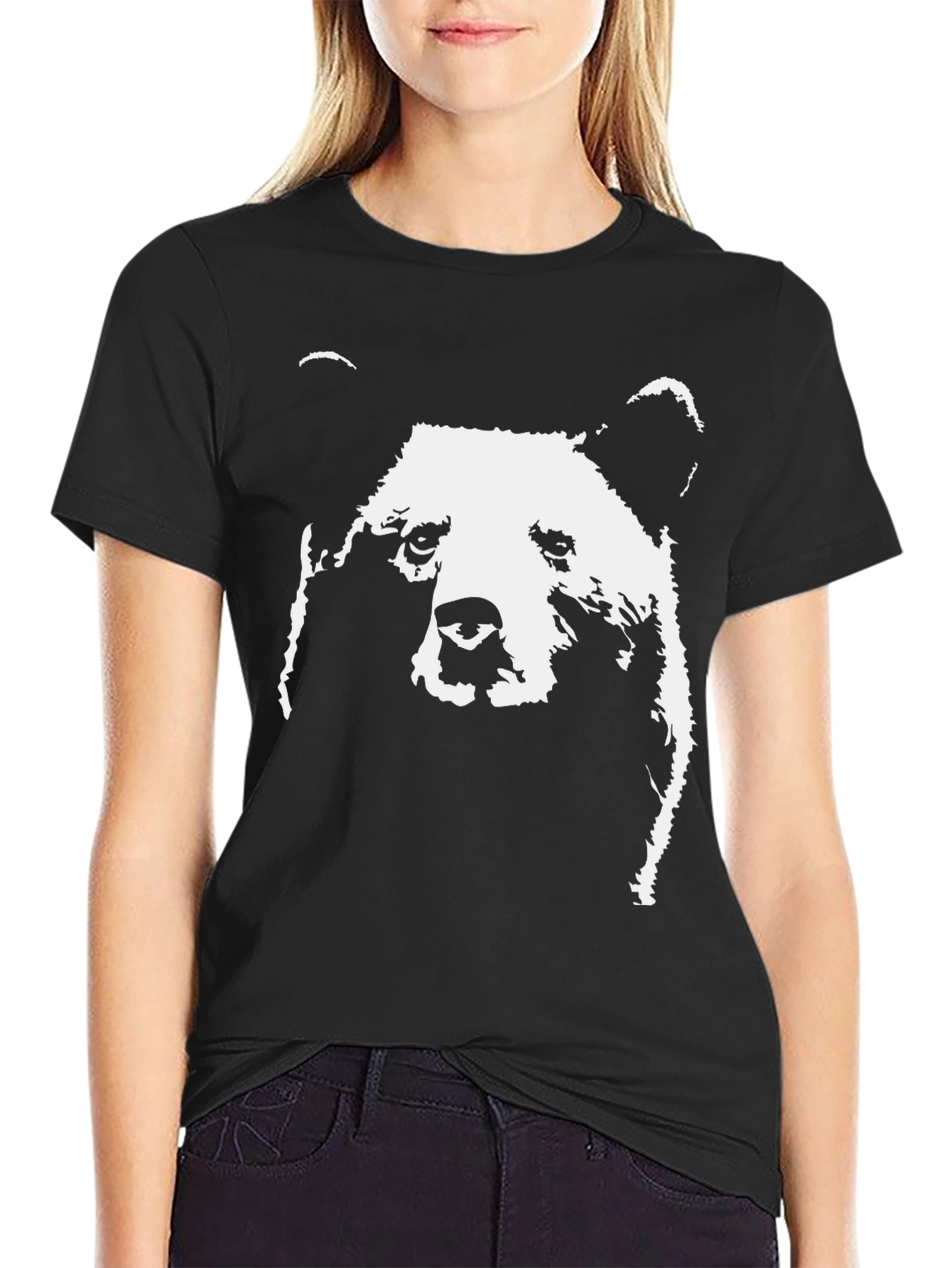 Bear Graphic T-Shirt - Black