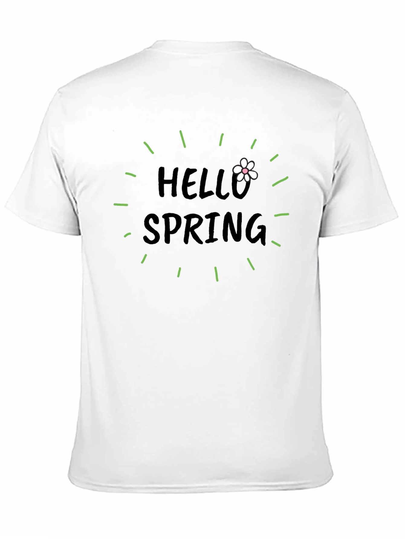Hello Spring T-Shirt - Black Graphic Tee