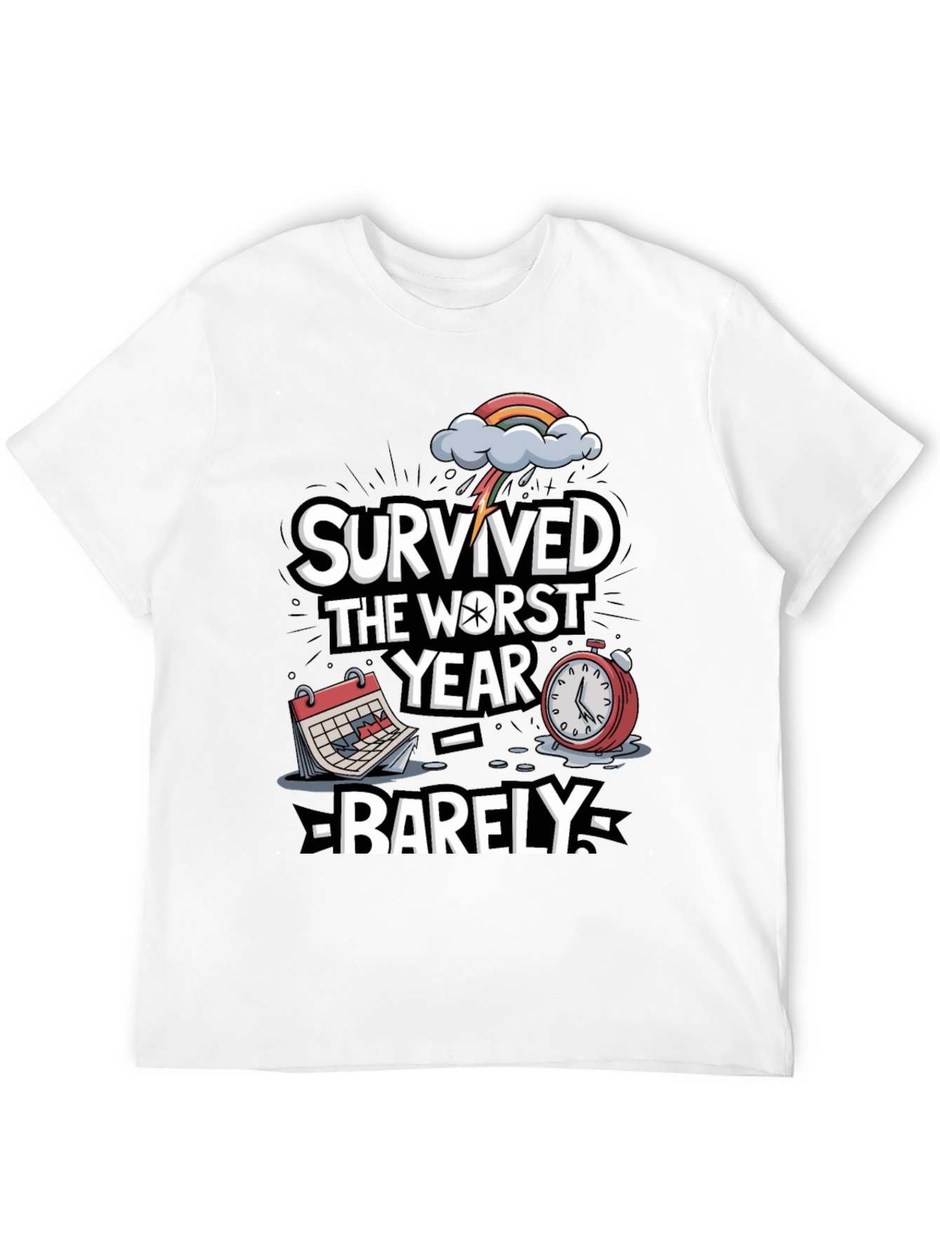 Survived the Worst Year Barely Graphic T-Shirt