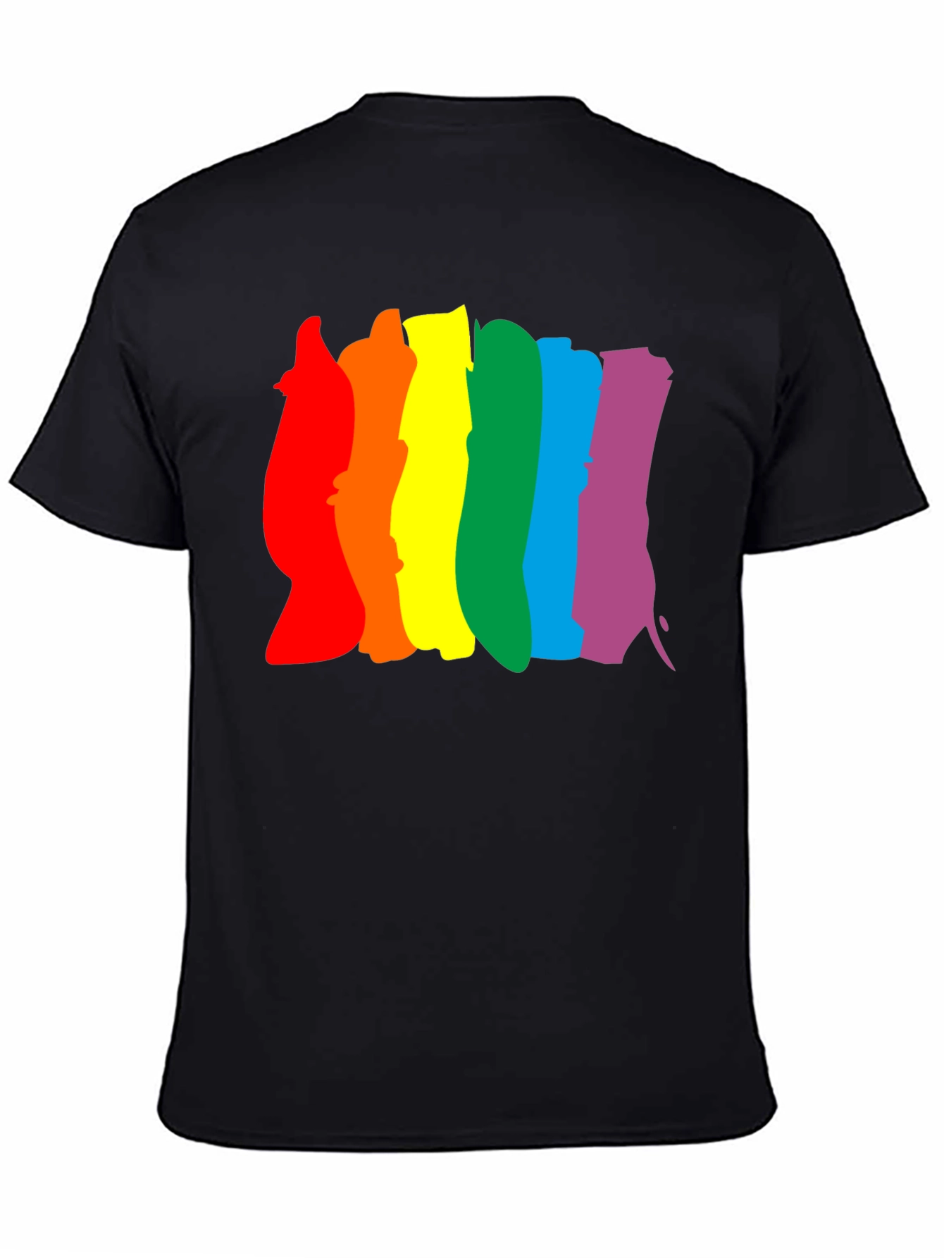 Rainbow Pride T-Shirt - Black Cotton Blend