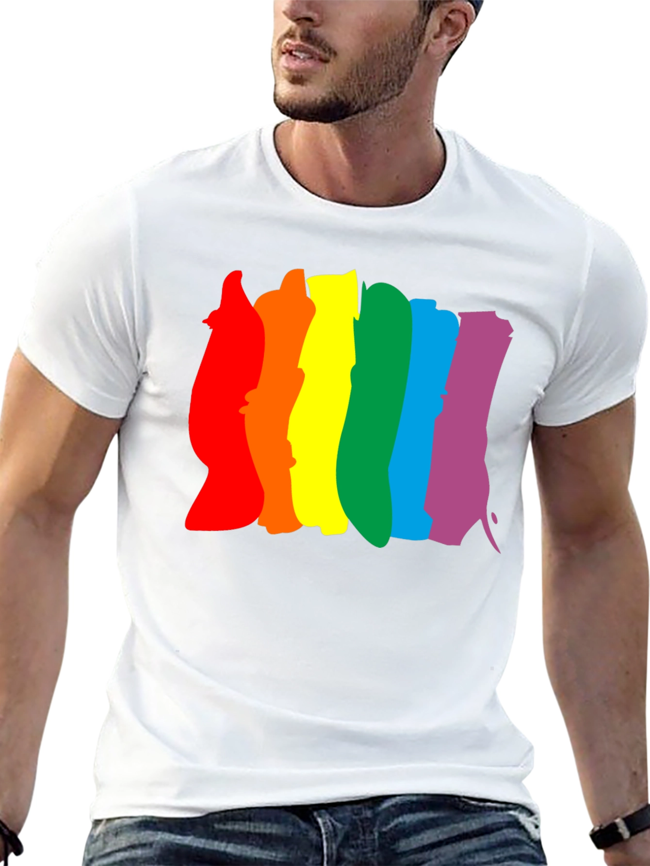 Rainbow Pride T-Shirt - Black Cotton Blend