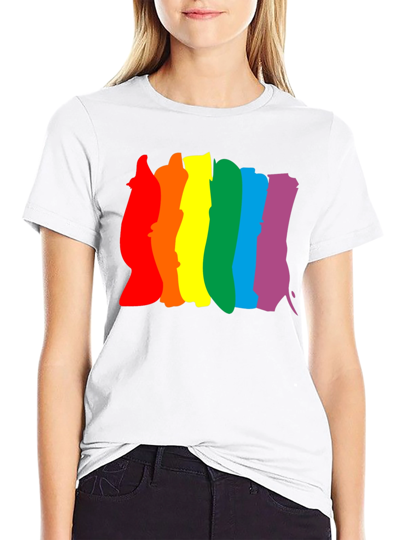 Rainbow Pride T-Shirt - Black Cotton Blend