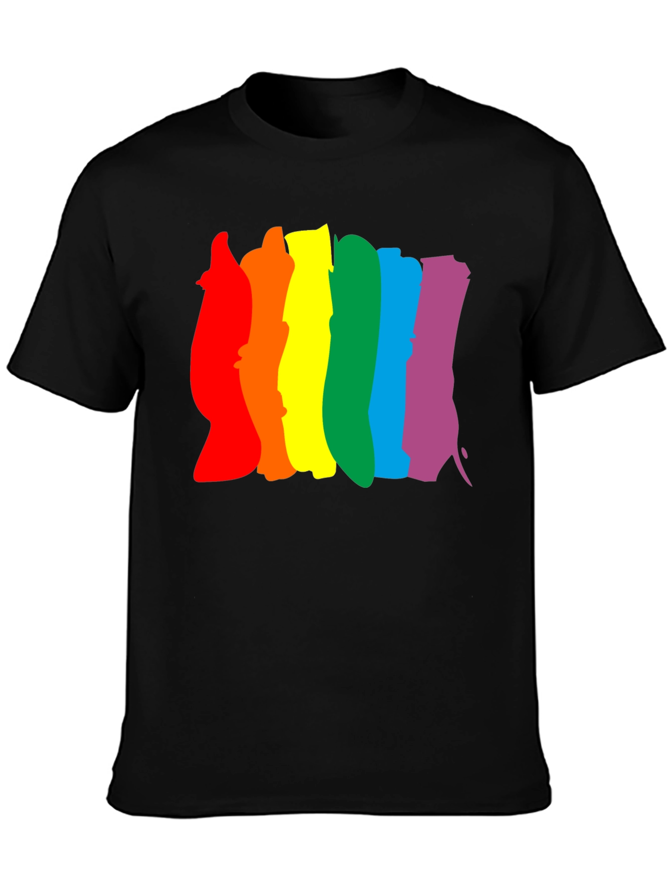 Rainbow Pride T-Shirt - Black Cotton Blend