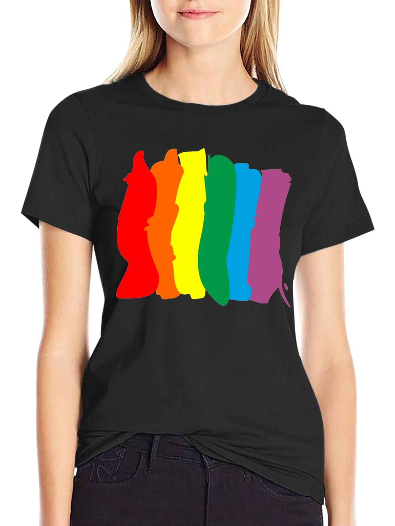 Rainbow Pride T-Shirt - Black Cotton Blend
