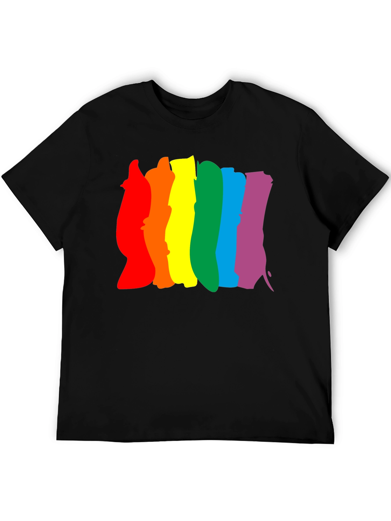 Rainbow Pride T-Shirt - Black Cotton Blend