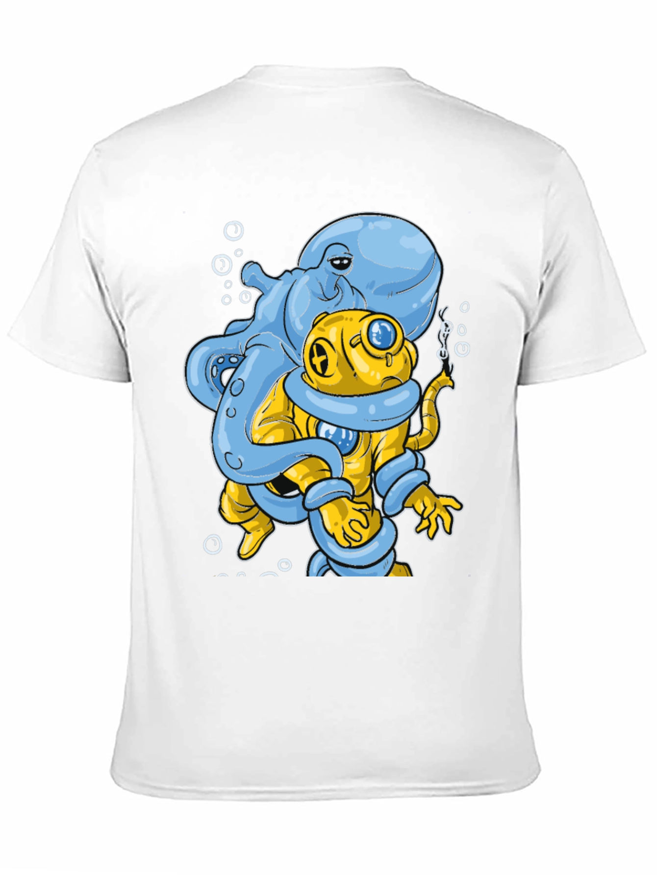 Octopus Diver Graphic Tee - Novelty Design