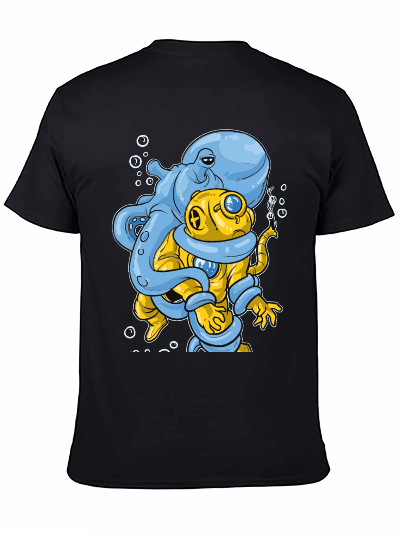 Octopus Diver Graphic Tee - Novelty Design