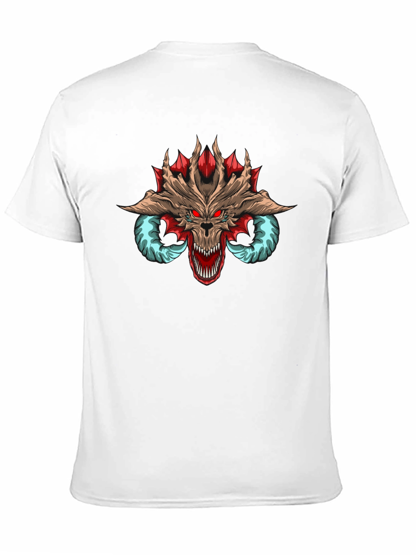 Dragon Skull Graphic Tee - Mens Black T-Shirt