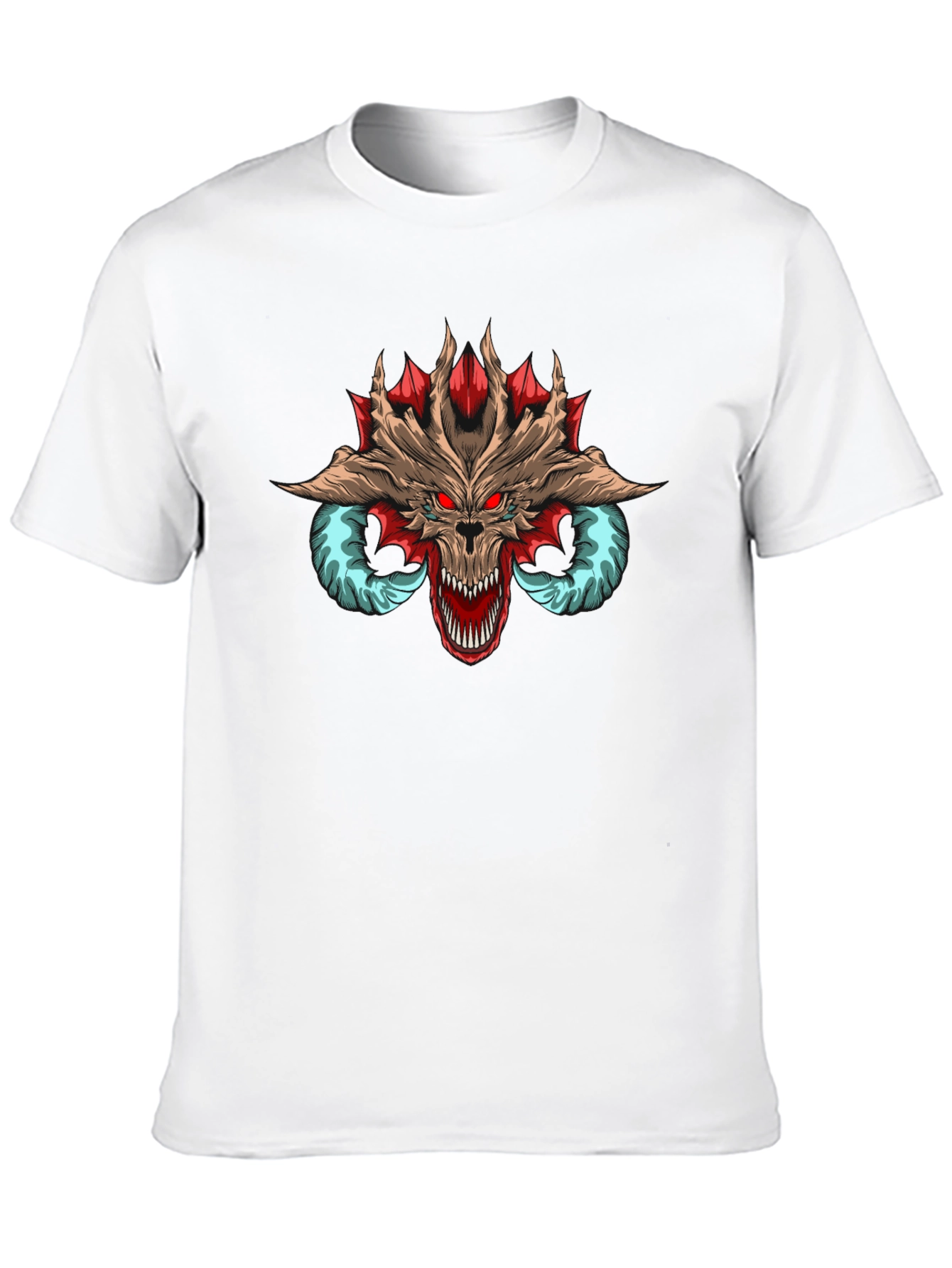 Dragon Skull Graphic Tee - Mens Black T-Shirt