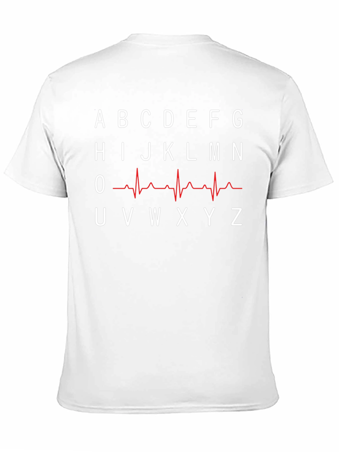 ECG Alphabet Graphic Tee - Cool Medical Shirt