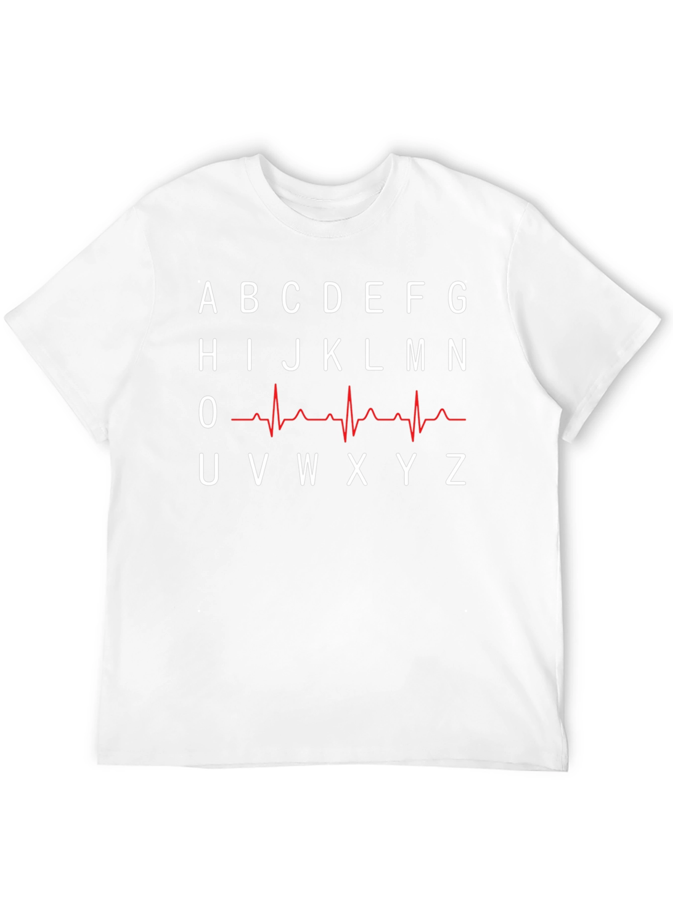 ECG Alphabet Graphic Tee - Cool Medical Shirt