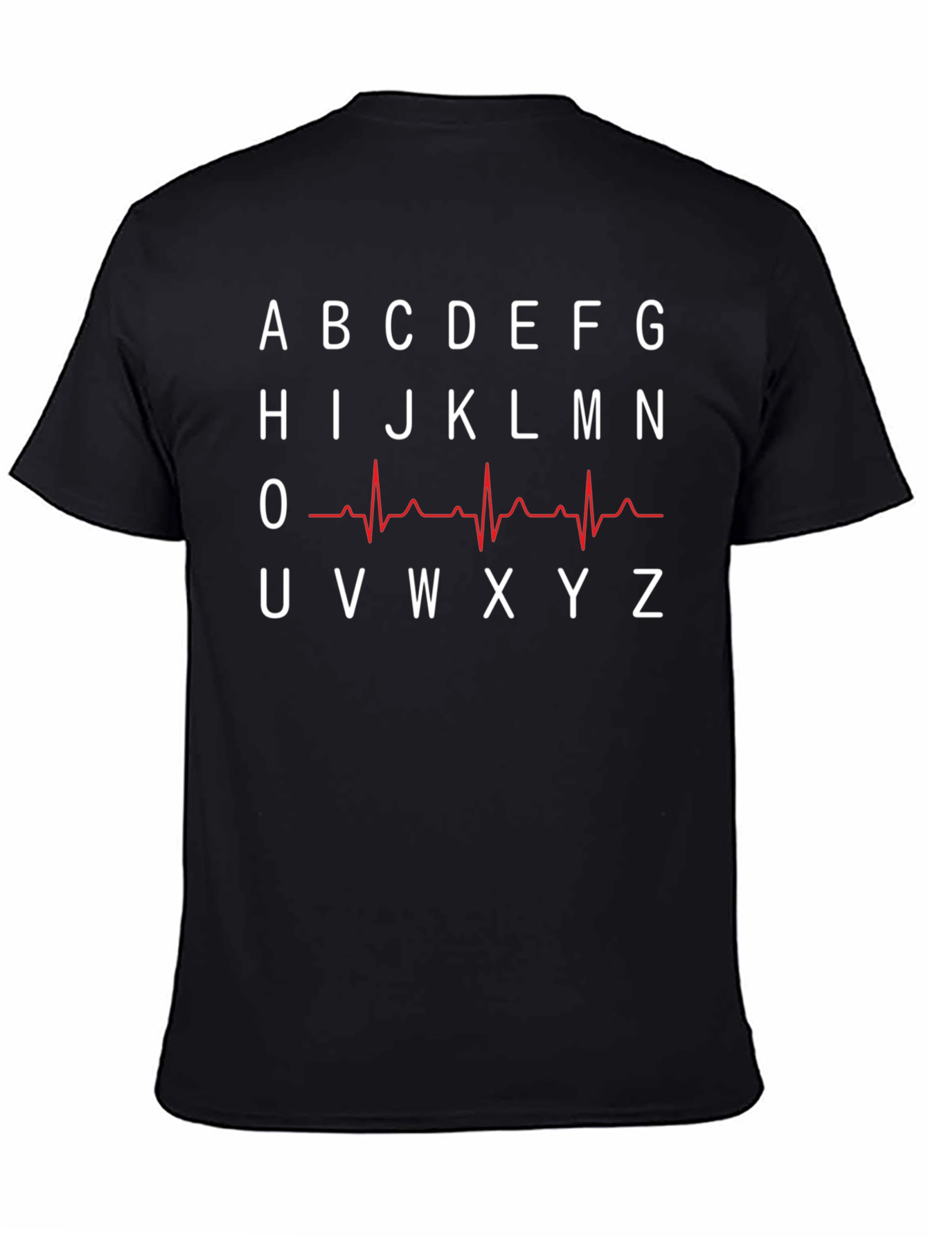 ECG Alphabet Graphic Tee - Cool Medical Shirt