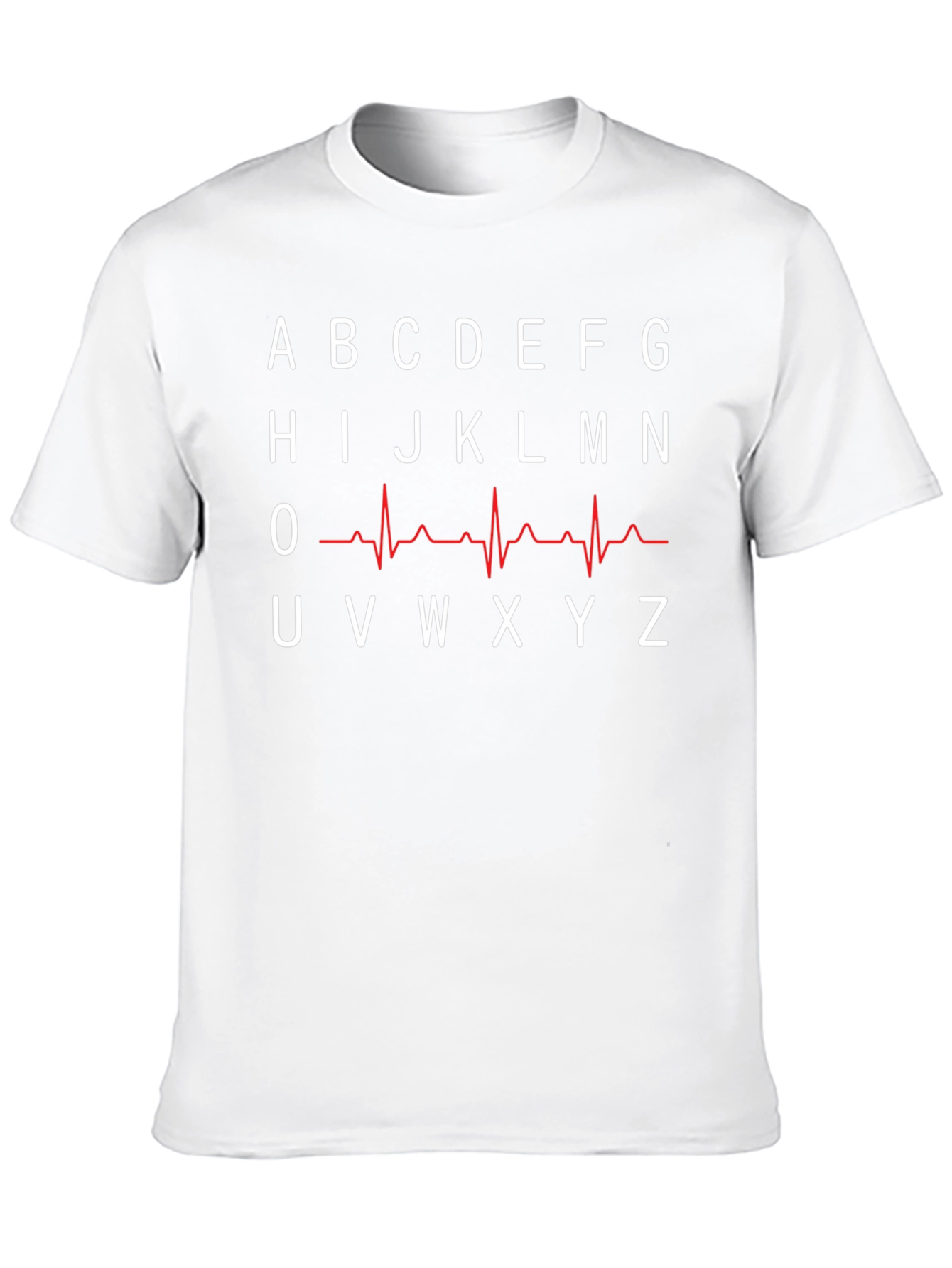 ECG Alphabet Graphic Tee - Cool Medical Shirt