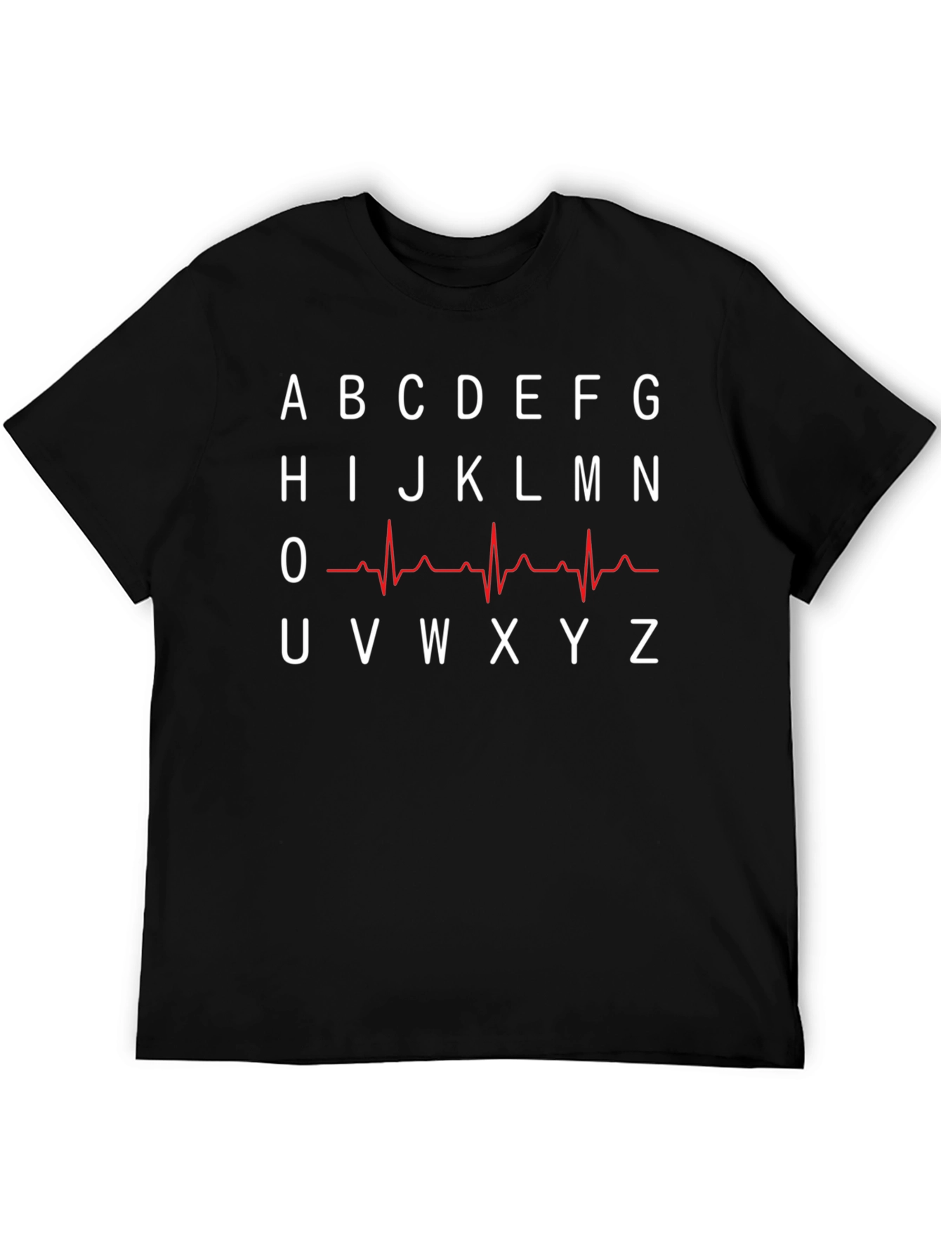 ECG Alphabet Graphic Tee - Cool Medical Shirt