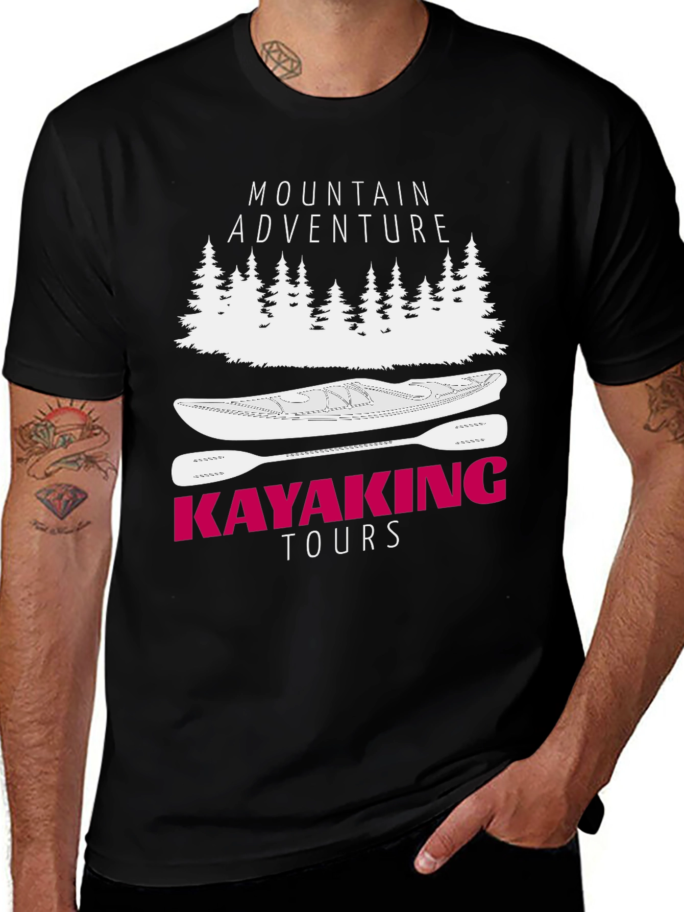 Mountain Adventure Kayaking Tours Graphic T-Shirt