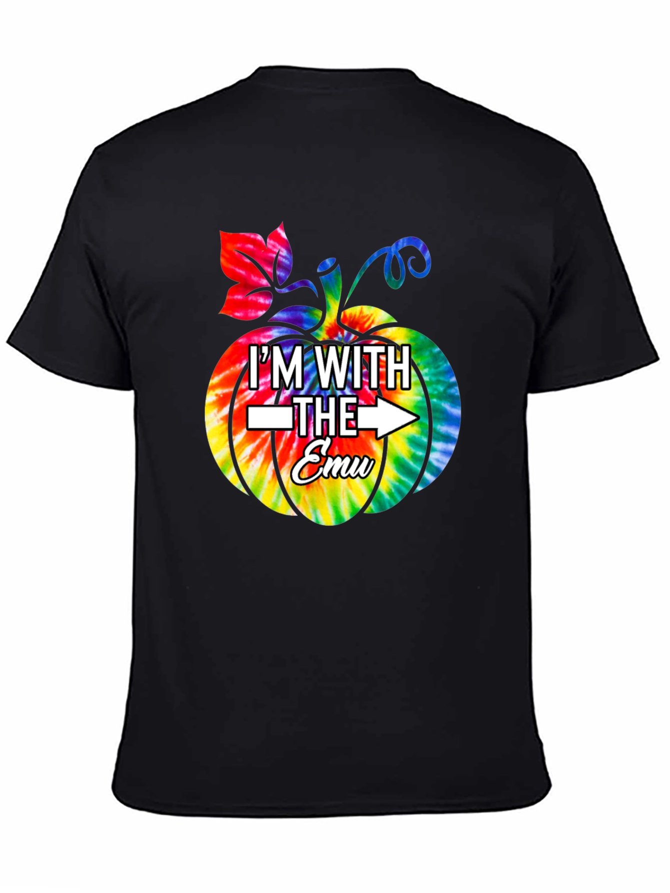 Im With the Emu Pumpkin Tie Dye T-Shirt