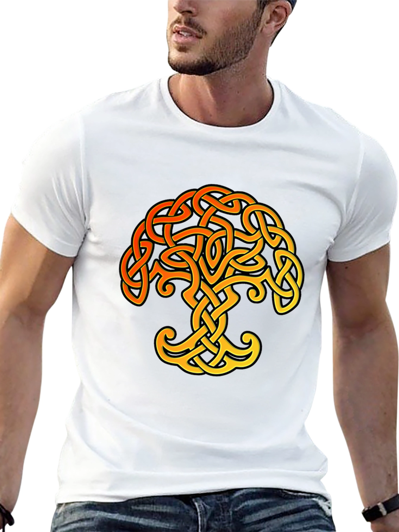 Celtic Knot Tree of Life Black T-Shirt