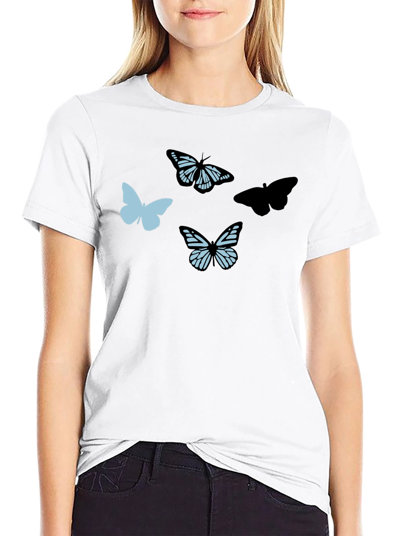 Butterfly Graphic T-Shirt - Trendy Casual Tee