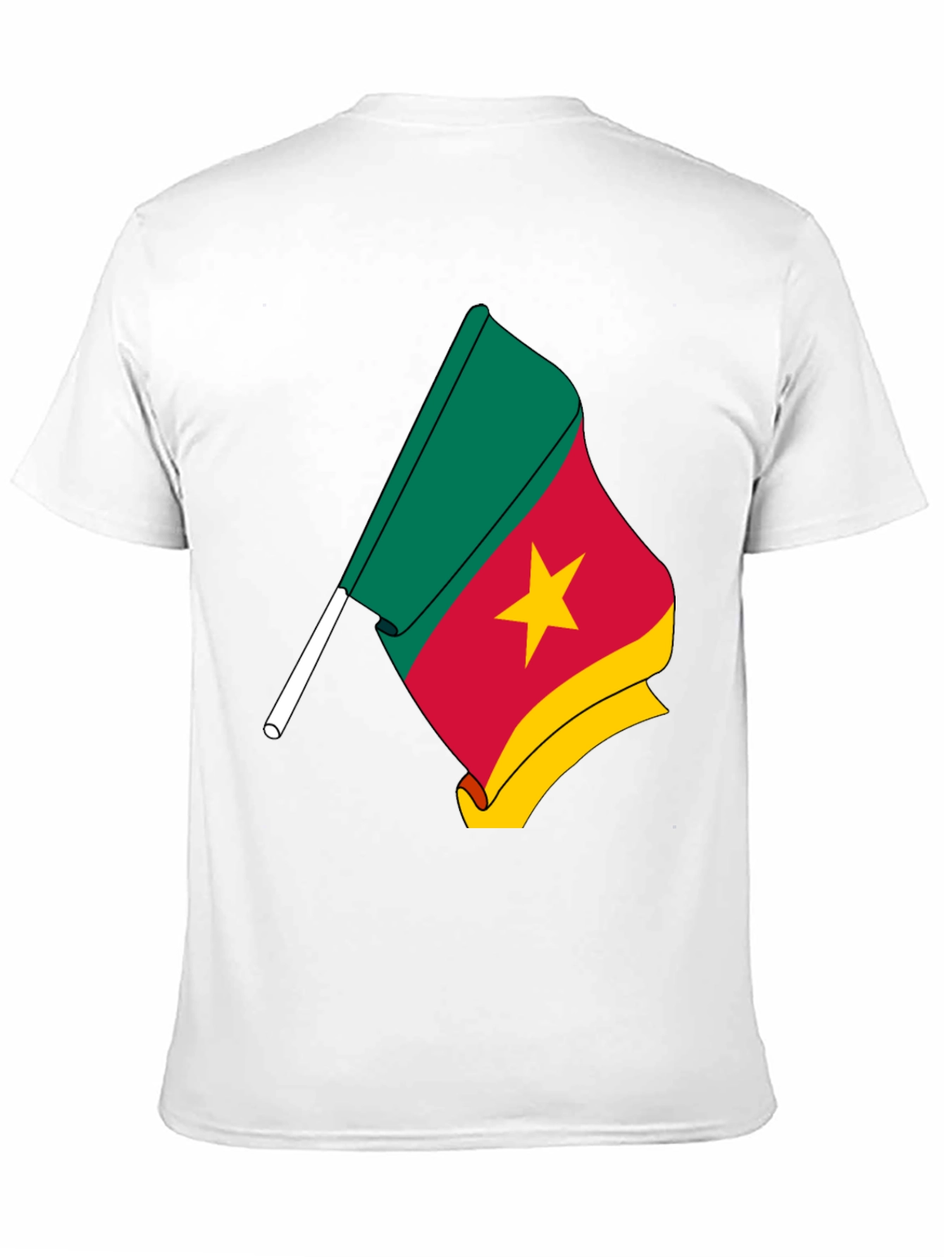 Cameroon Flag Graphic Tee - Black
