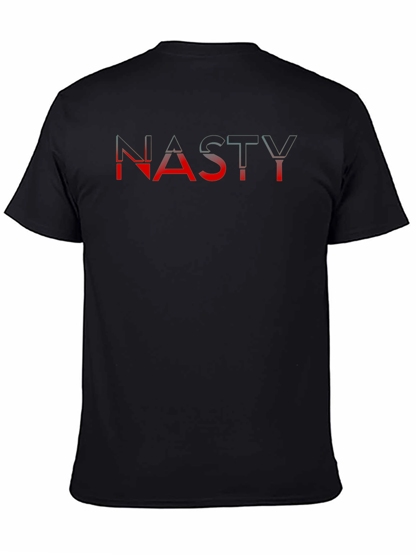 Nasty Graphic T-Shirt - Mens Black Crew Neck Tee