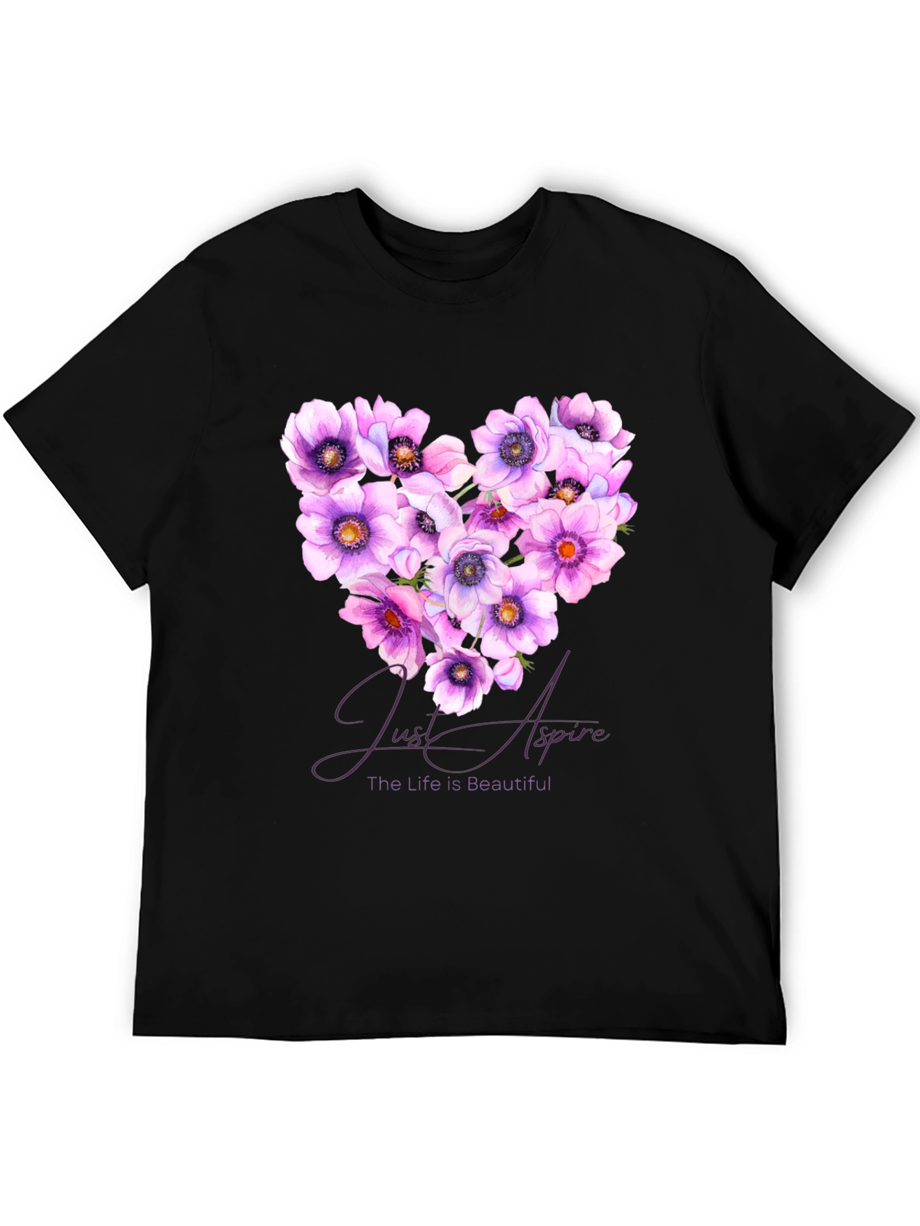 Floral Heart T-Shirt: Just Aspire