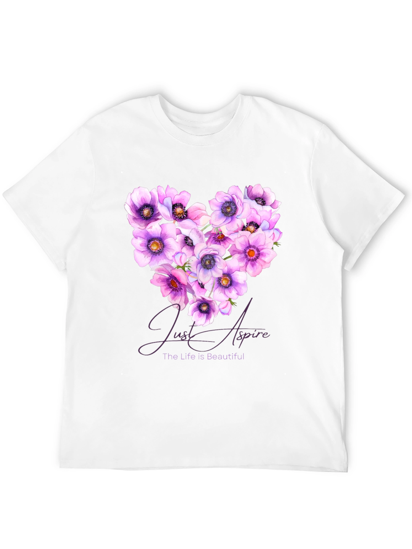 Floral Heart T-Shirt: Just Aspire