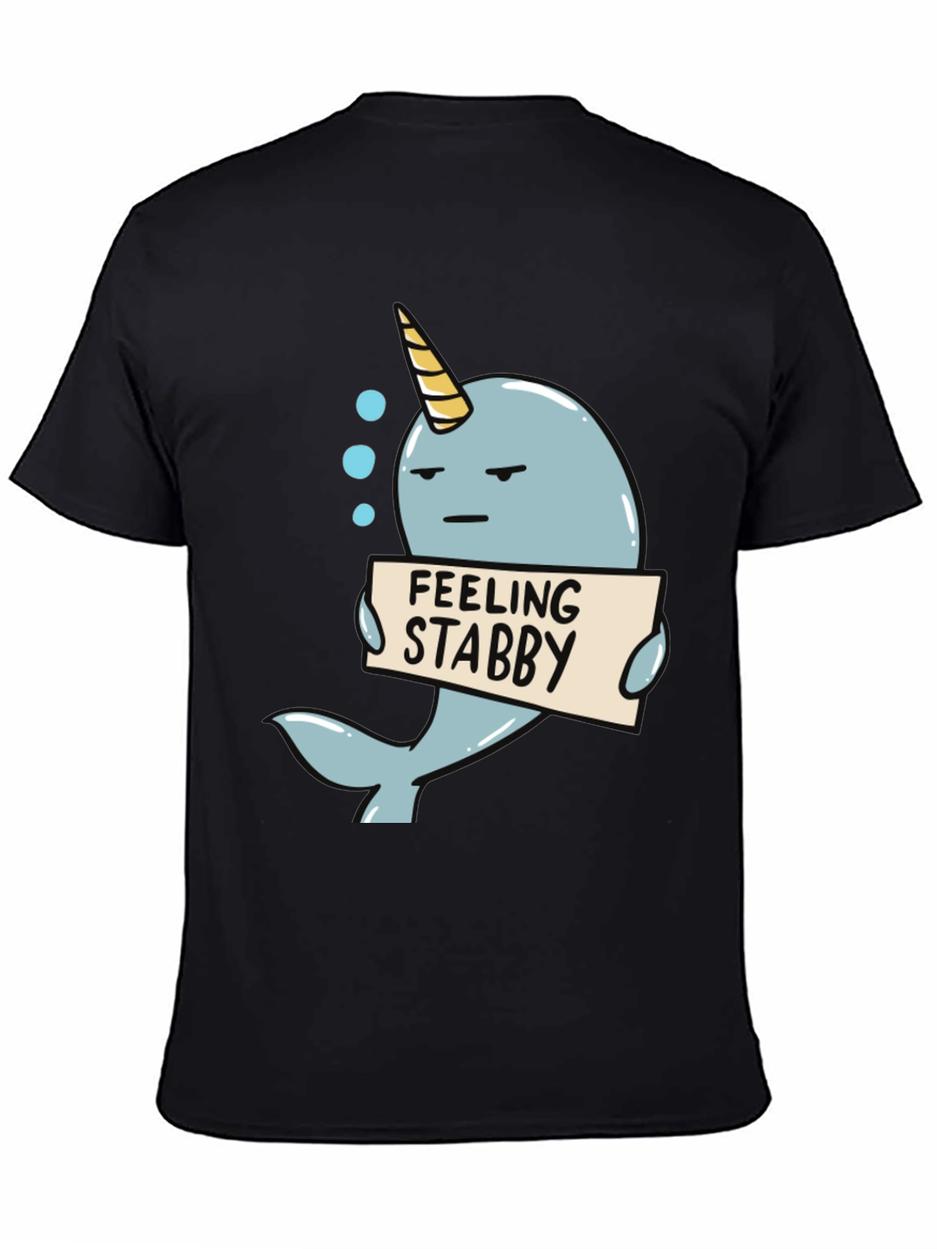 Feeling Stabby Narwhal T-Shirt - Funny Cartoon Tee