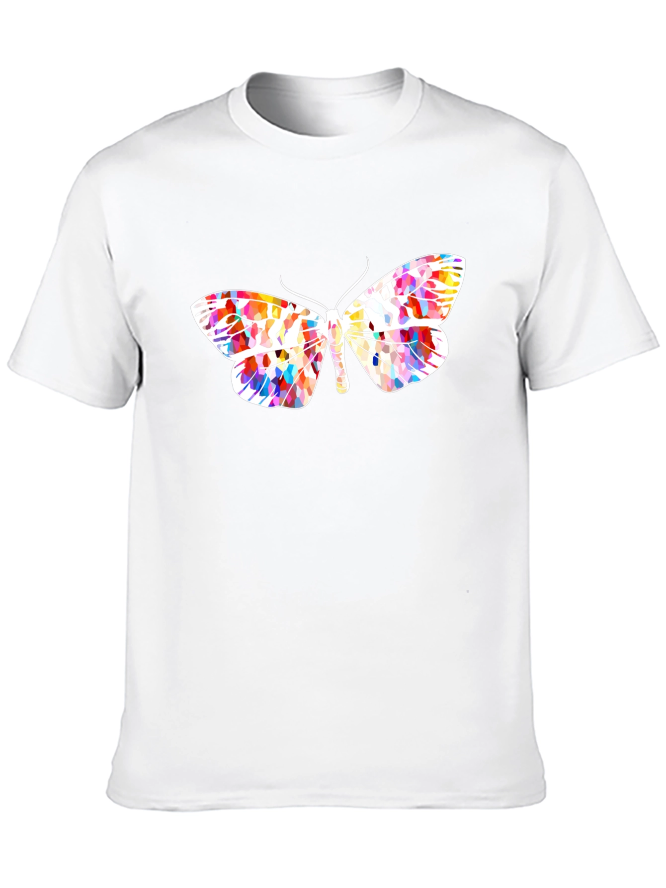 Vibrant Butterfly Graphic Black T-Shirt