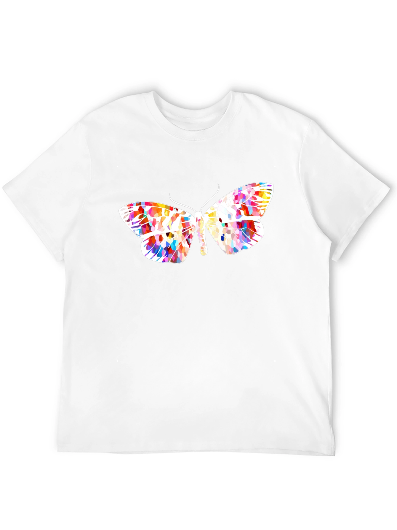 Vibrant Butterfly Graphic Black T-Shirt