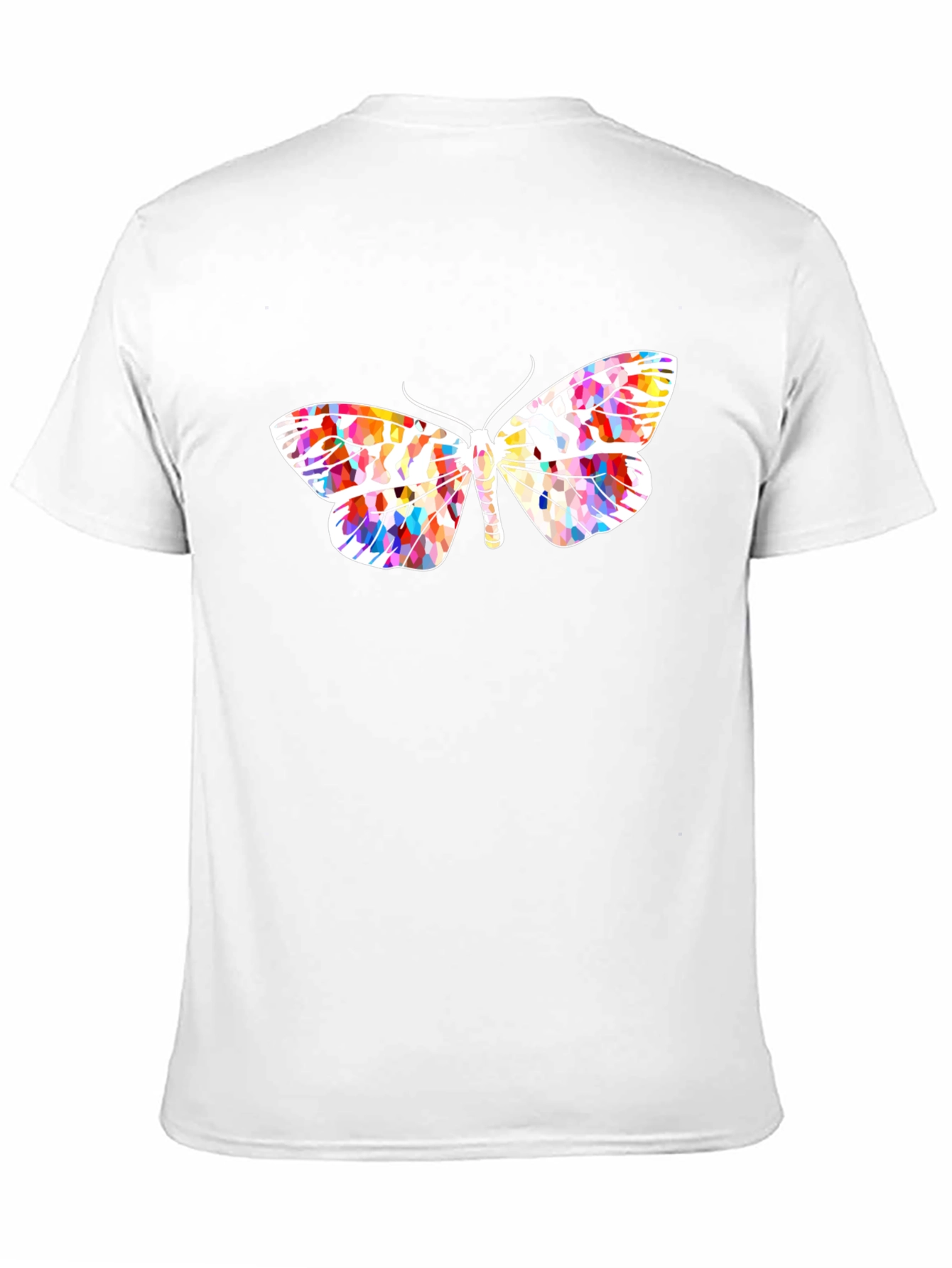 Vibrant Butterfly Graphic Black T-Shirt