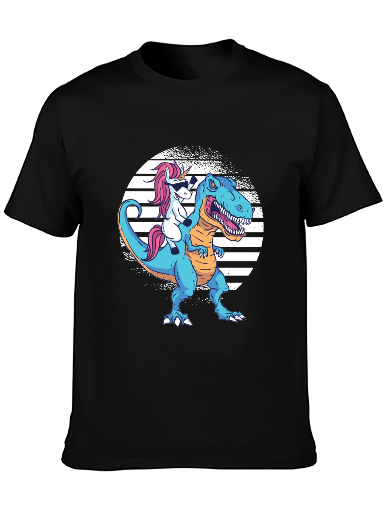 Unicorn Riding Dinosaur T-Shirt