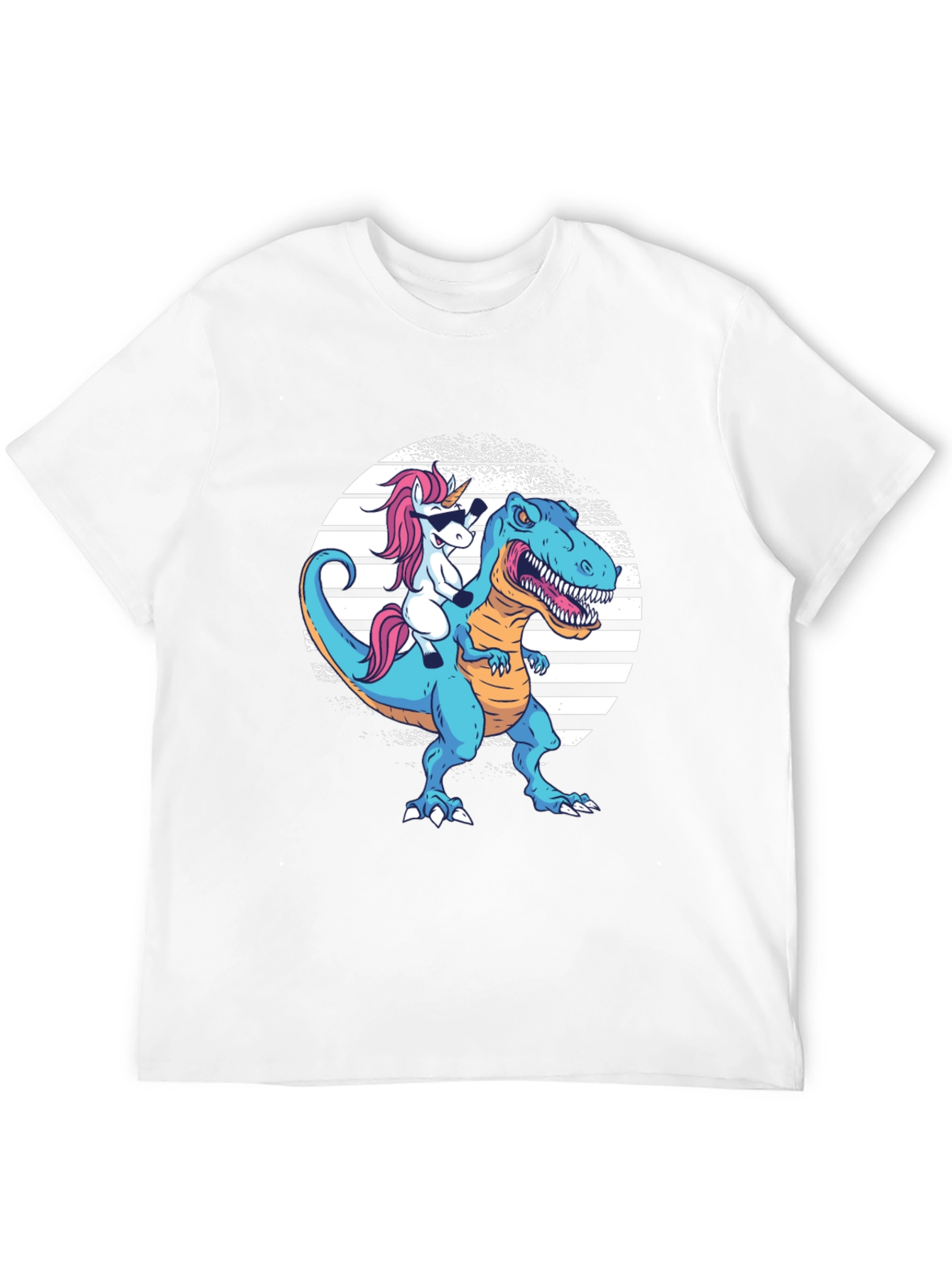 Unicorn Riding Dinosaur T-Shirt