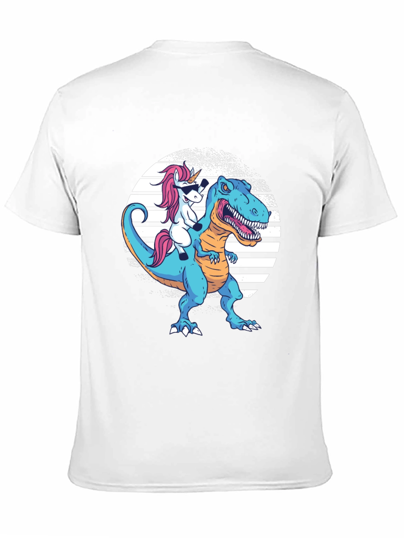 Unicorn Riding Dinosaur T-Shirt