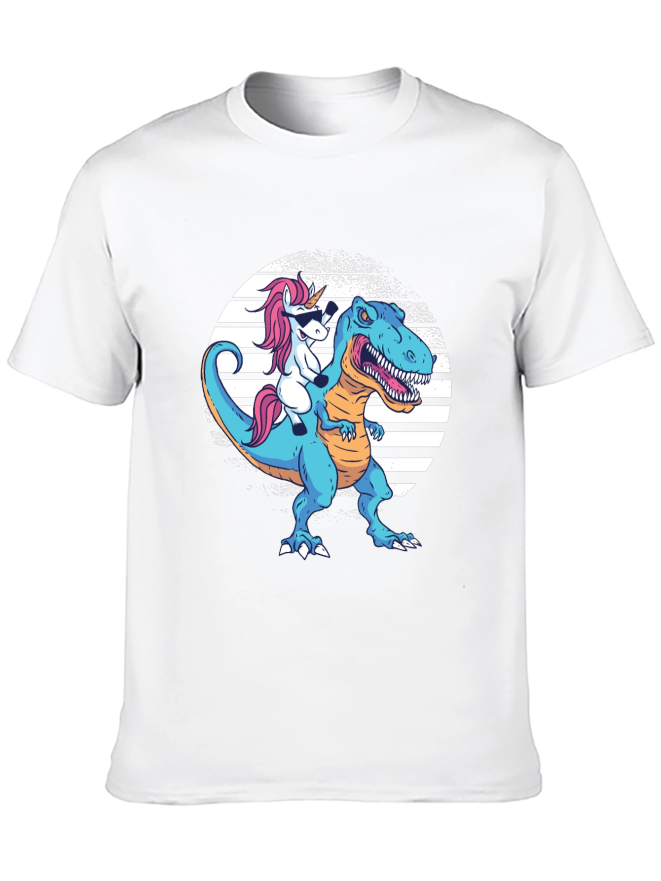 Unicorn Riding Dinosaur T-Shirt