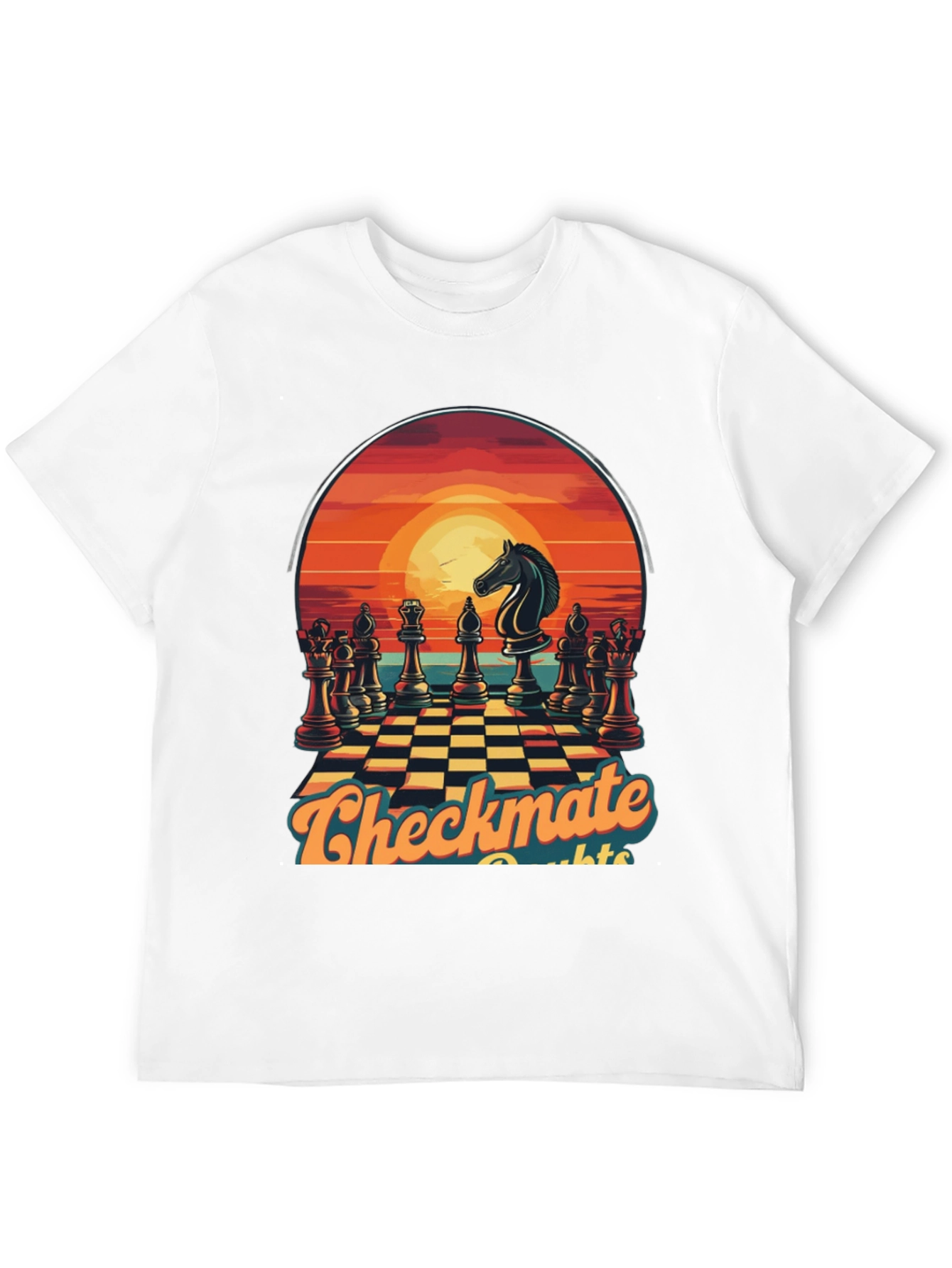 Checkmate Sunset Graphic Tee - Chess Lover T-Shirt
