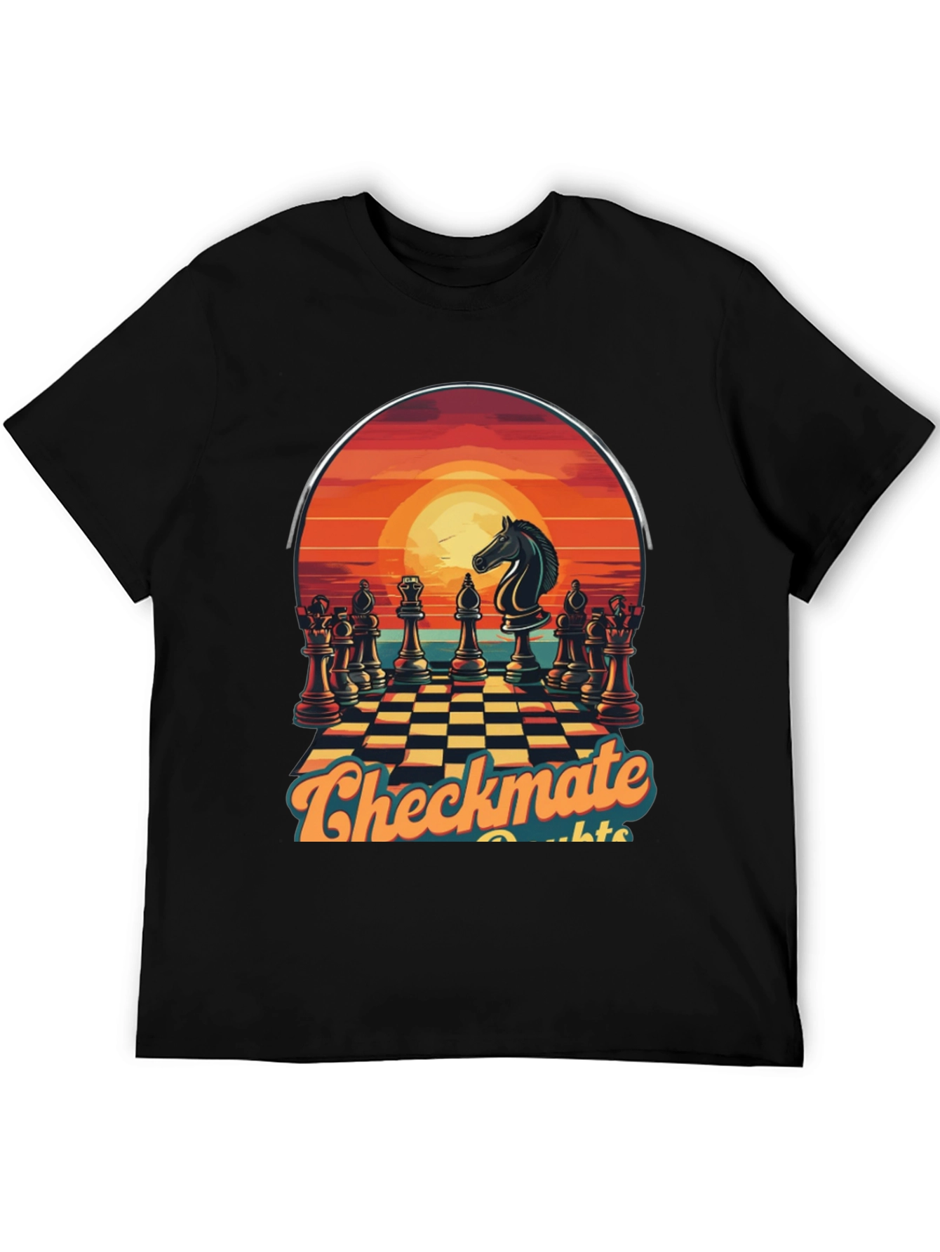 Checkmate Sunset Graphic Tee - Chess Lover T-Shirt