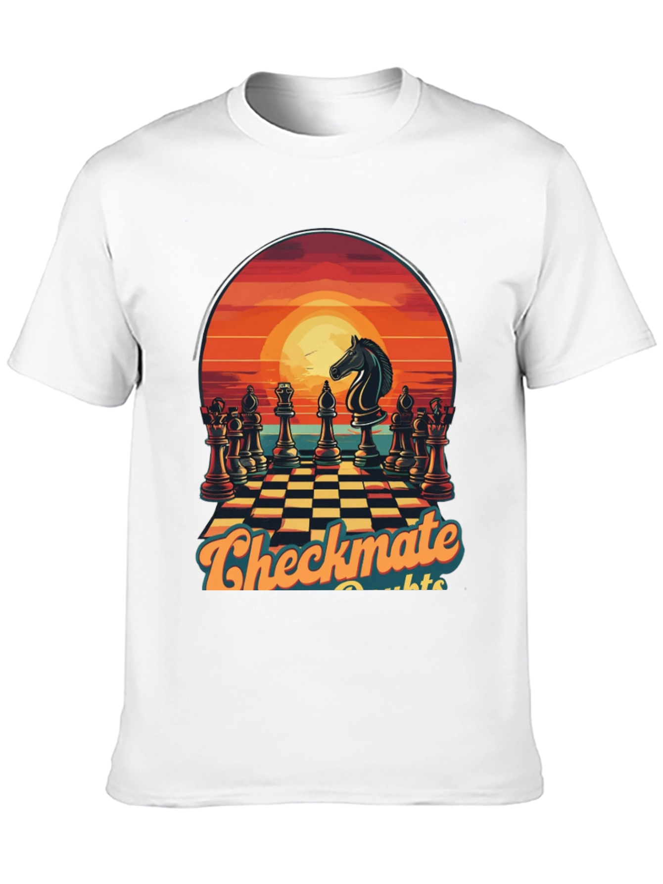 Checkmate Sunset Graphic Tee - Chess Lover T-Shirt