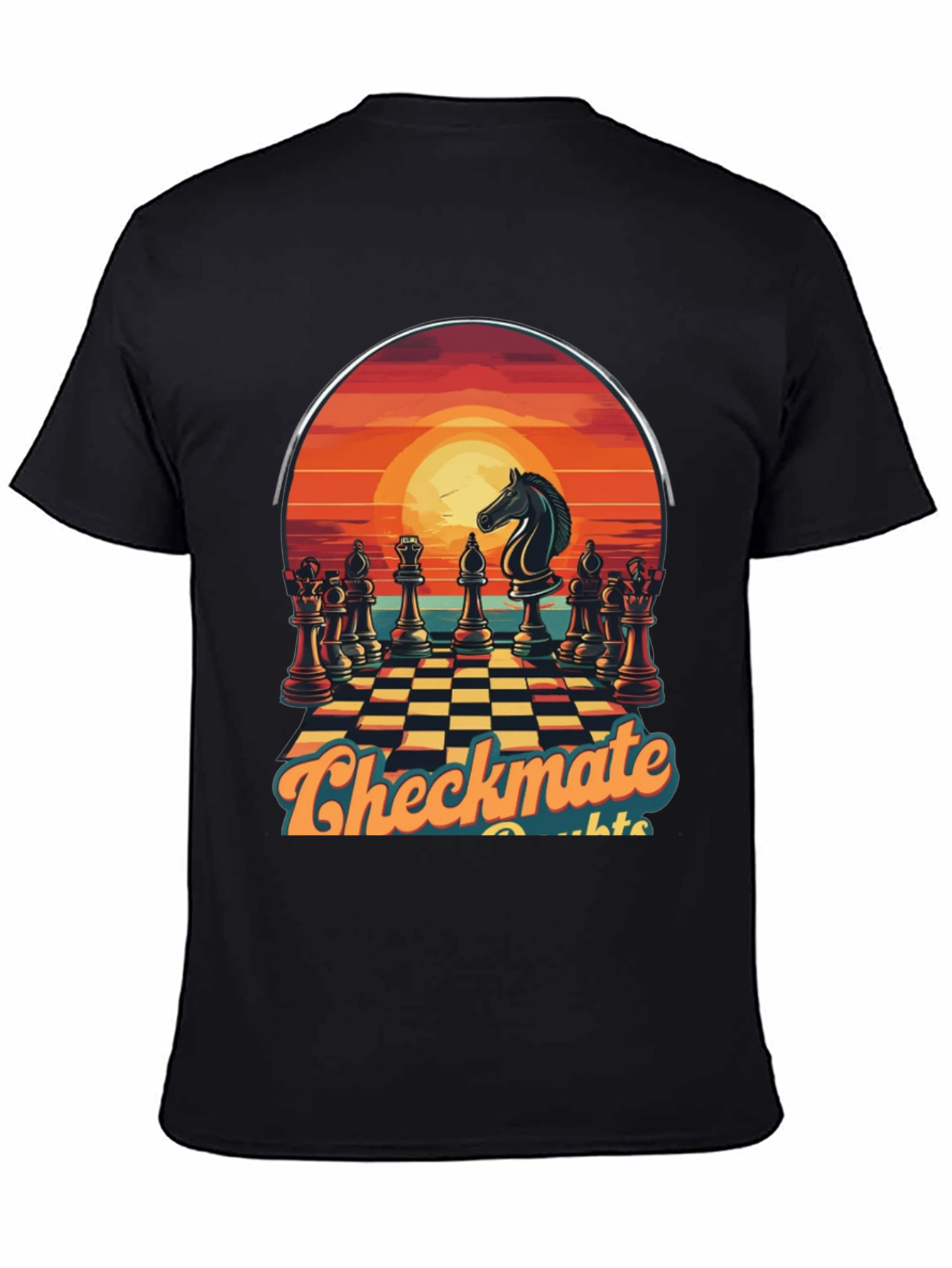Checkmate Sunset Graphic Tee - Chess Lover T-Shirt