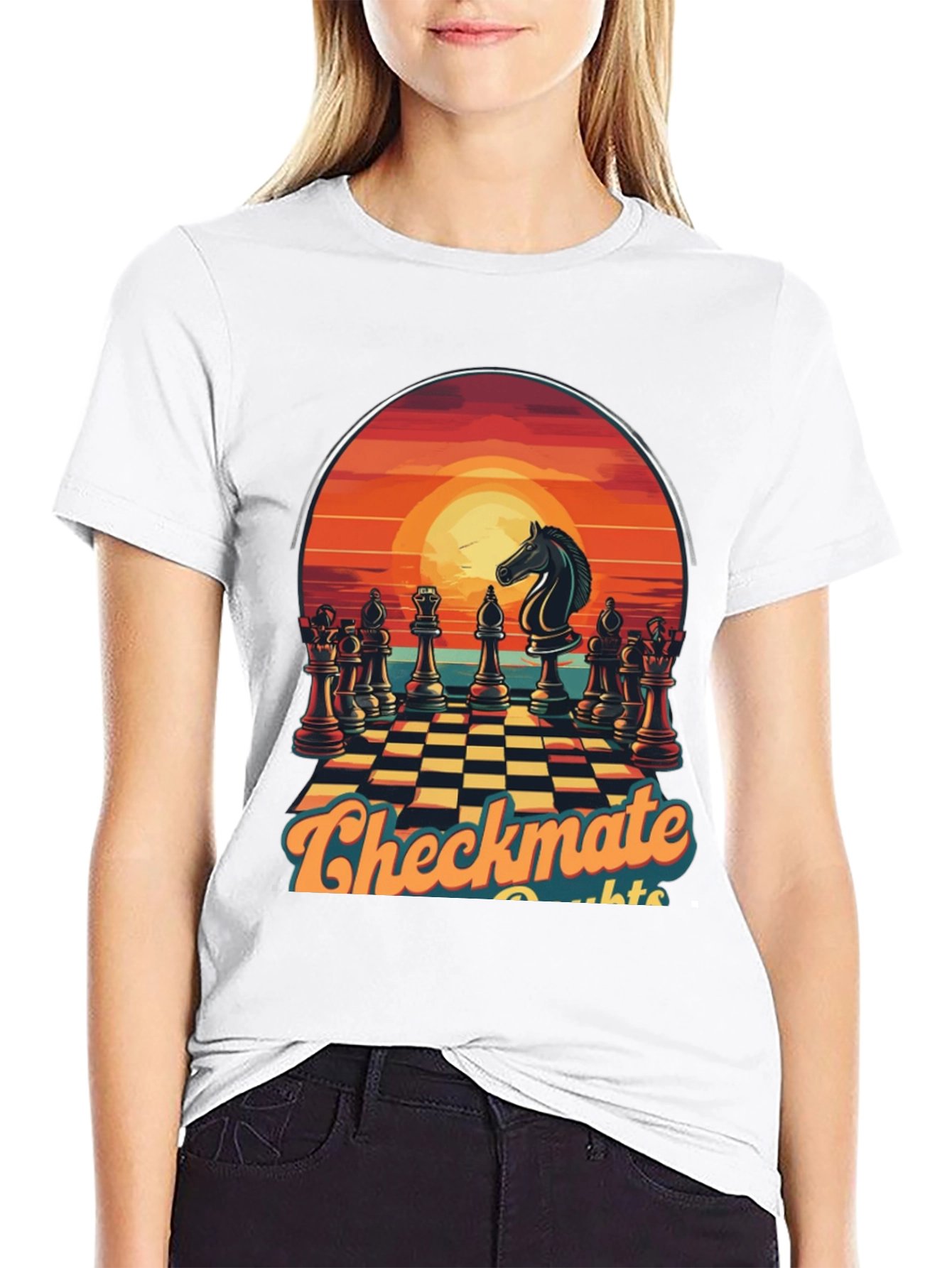 Checkmate Sunset Graphic Tee - Chess Lover T-Shirt