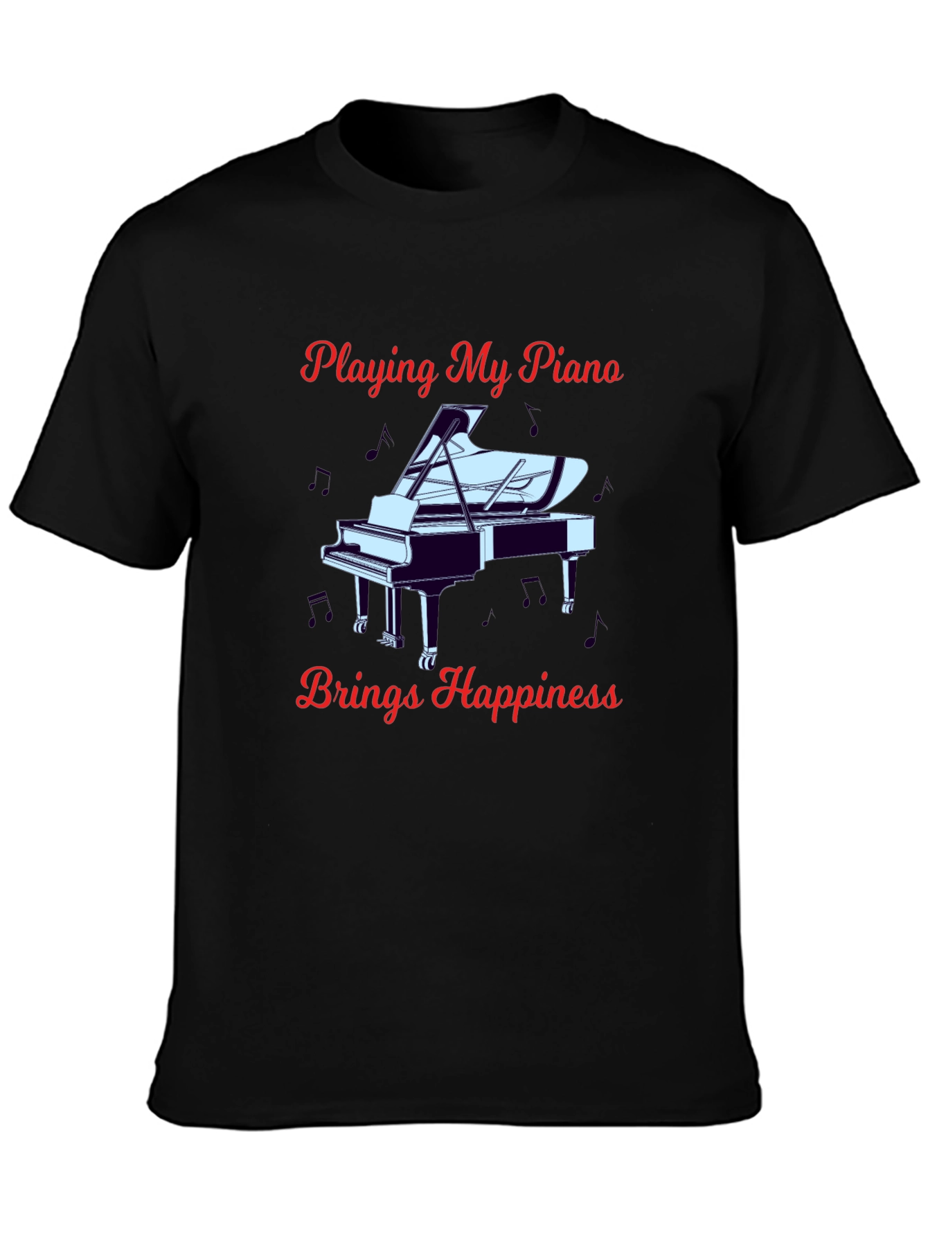 Piano Player Happiness Graphic T-Shirt