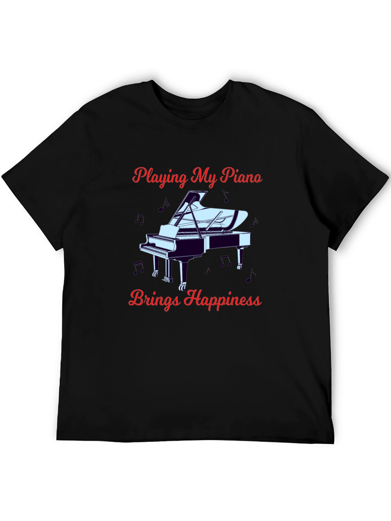 Piano Player Happiness Graphic T-Shirt