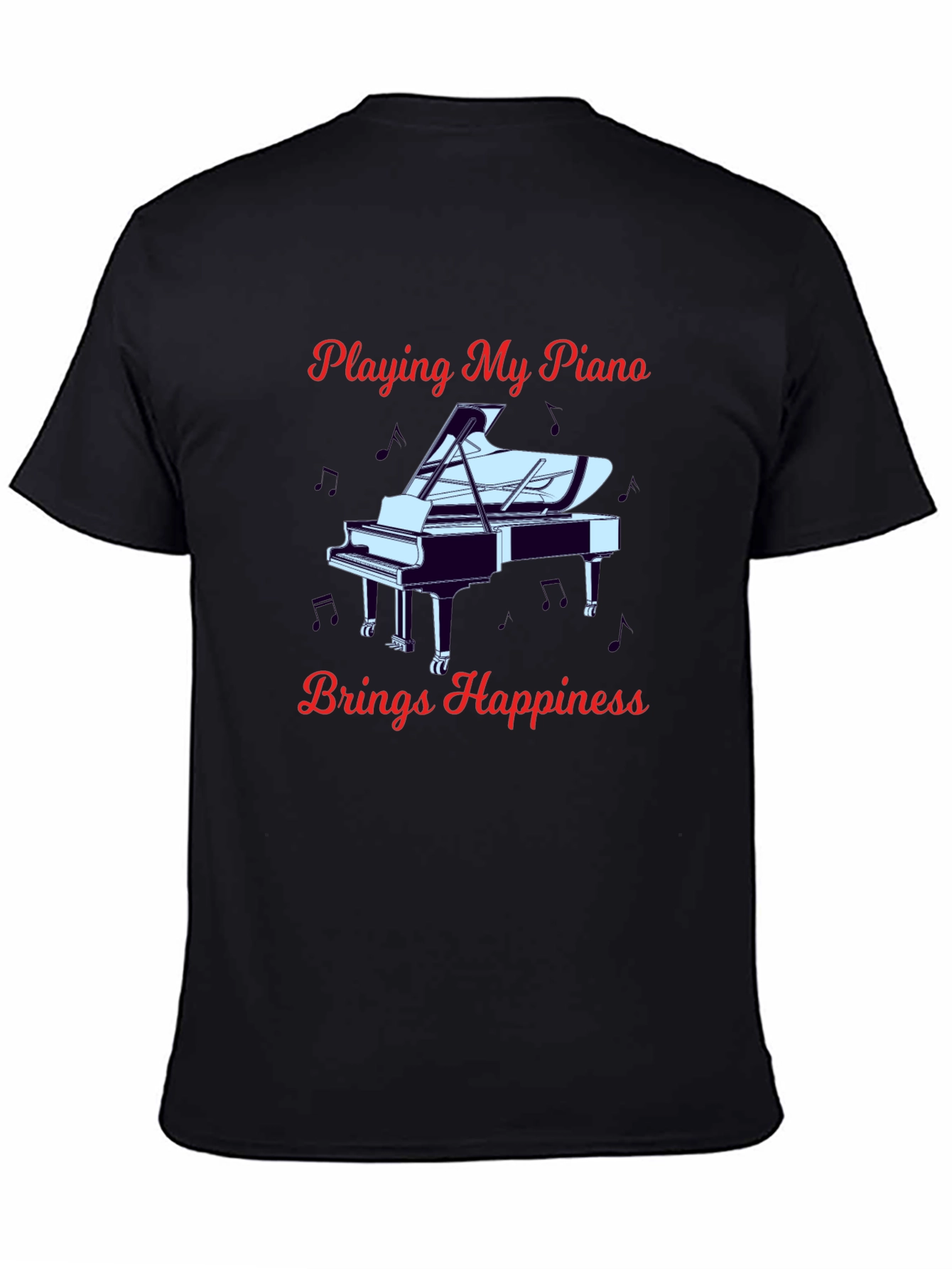 Piano Player Happiness Graphic T-Shirt