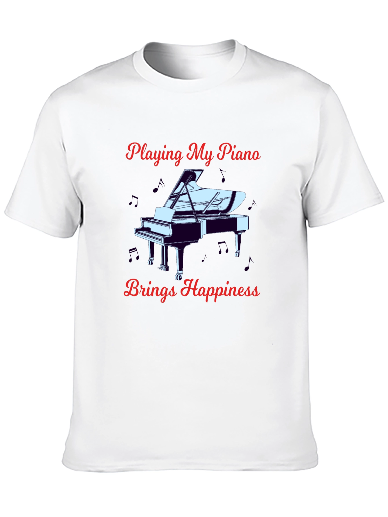 Piano Player Happiness Graphic T-Shirt