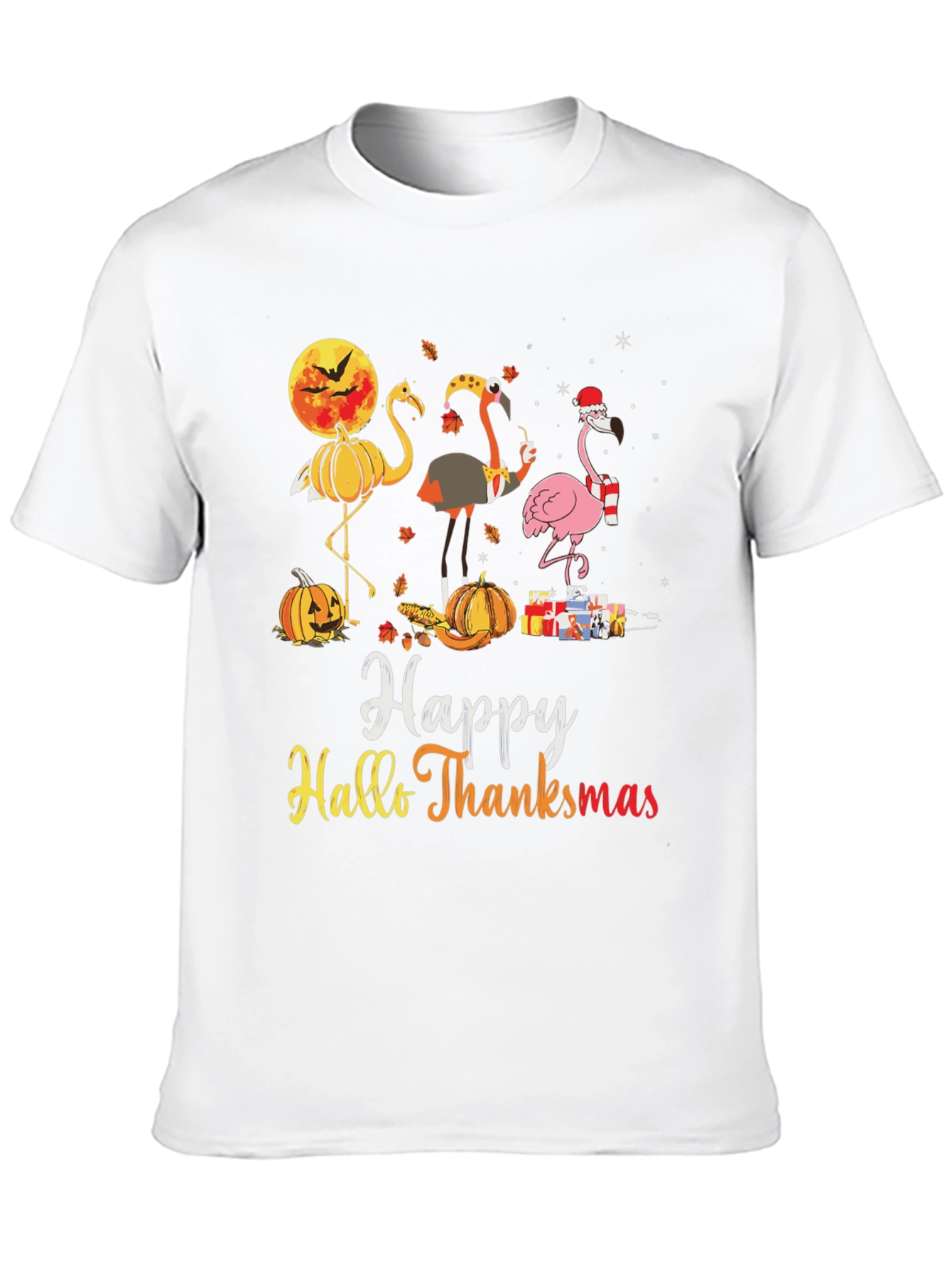 Festive Fall & Holiday Flamingo T-Shirt