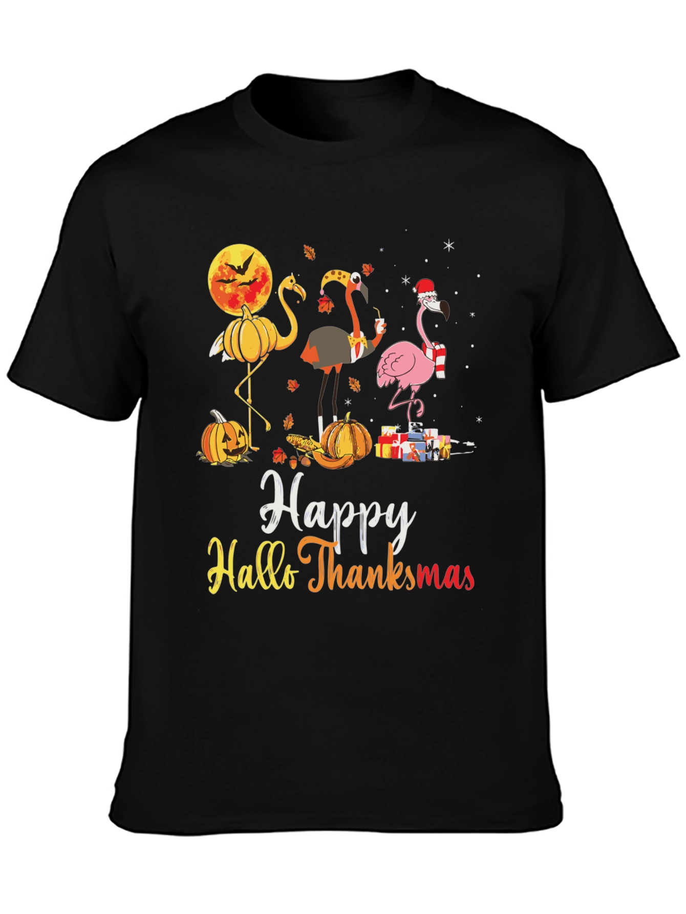 Festive Fall & Holiday Flamingo T-Shirt