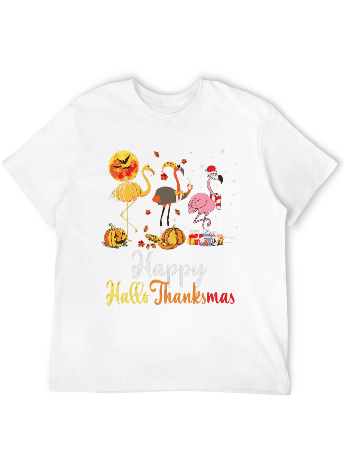 Festive Fall & Holiday Flamingo T-Shirt