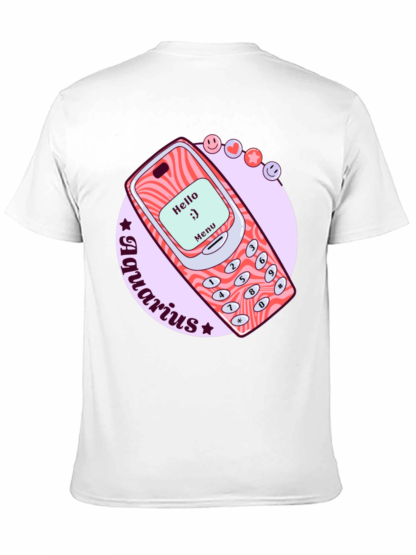 Aquarius Retro Cell Phone T-Shirt
