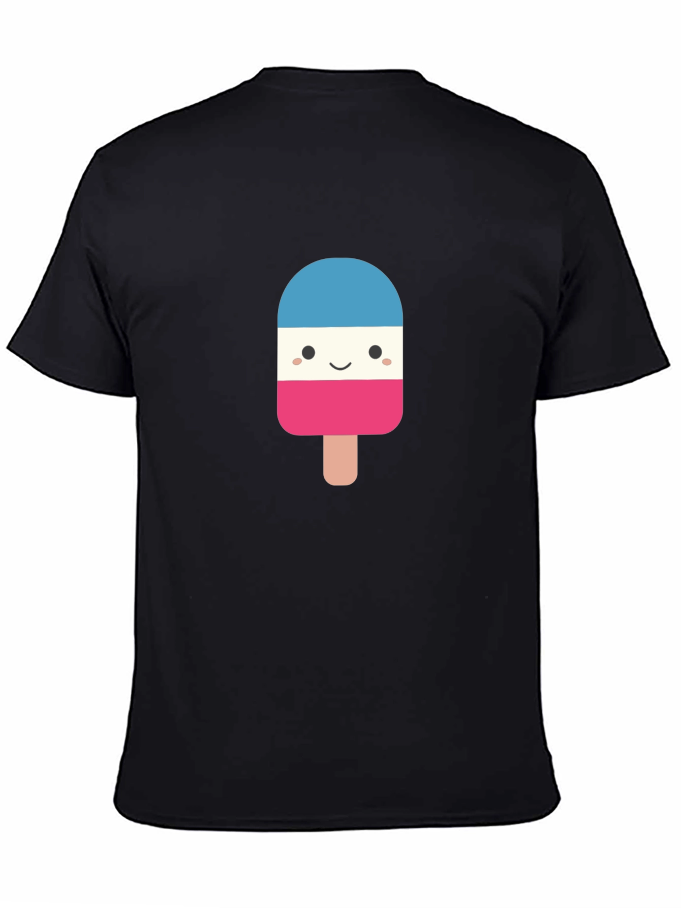 Novelty Popsicle Graphic Tee - Black Cotton Blend